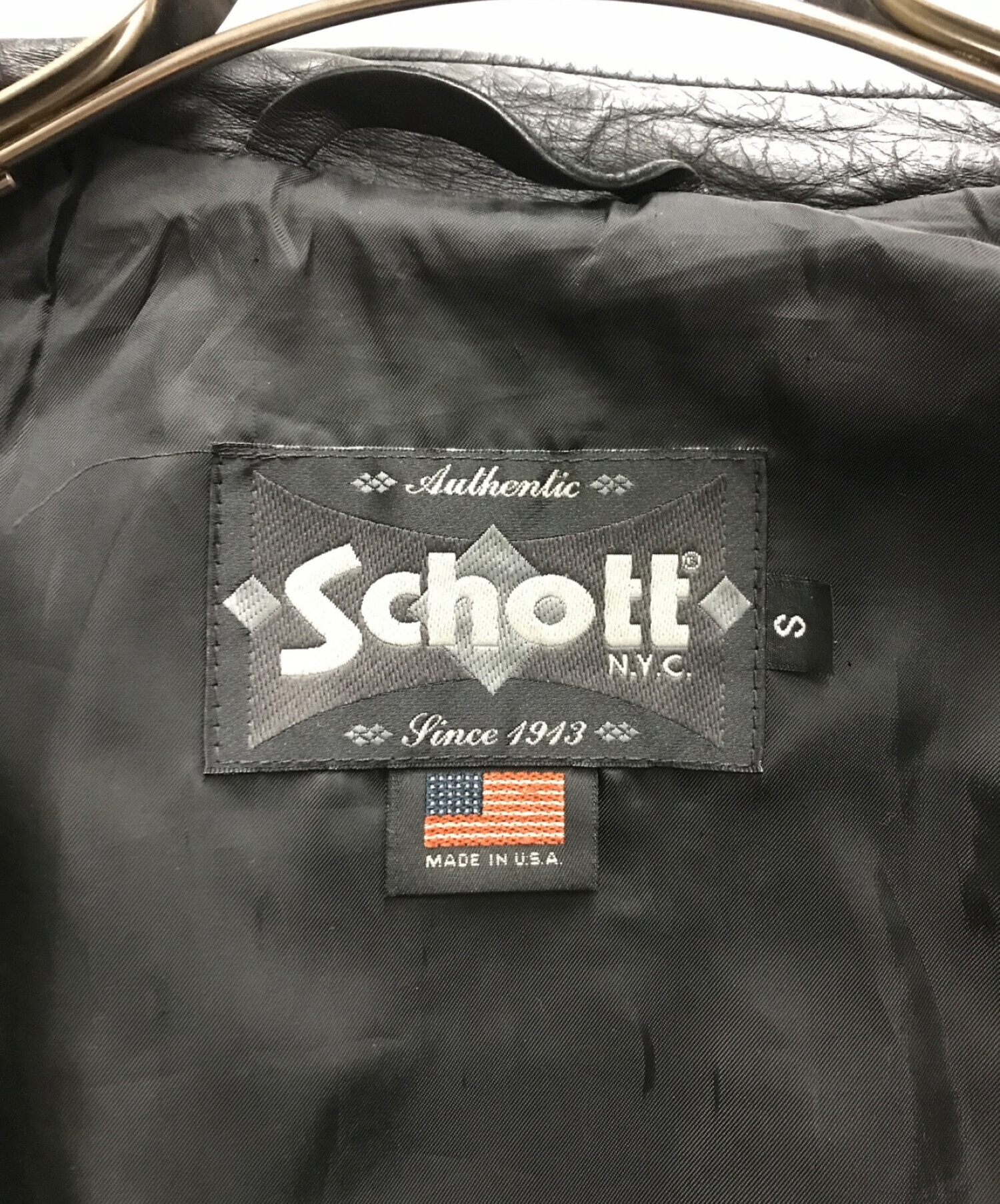 中古・古着通販】Schott (ショット) 654ライダースジャケット ブラック サイズ:S｜ブランド・古着通販 トレファク公式【TREFAC  FASHION】スマホサイト