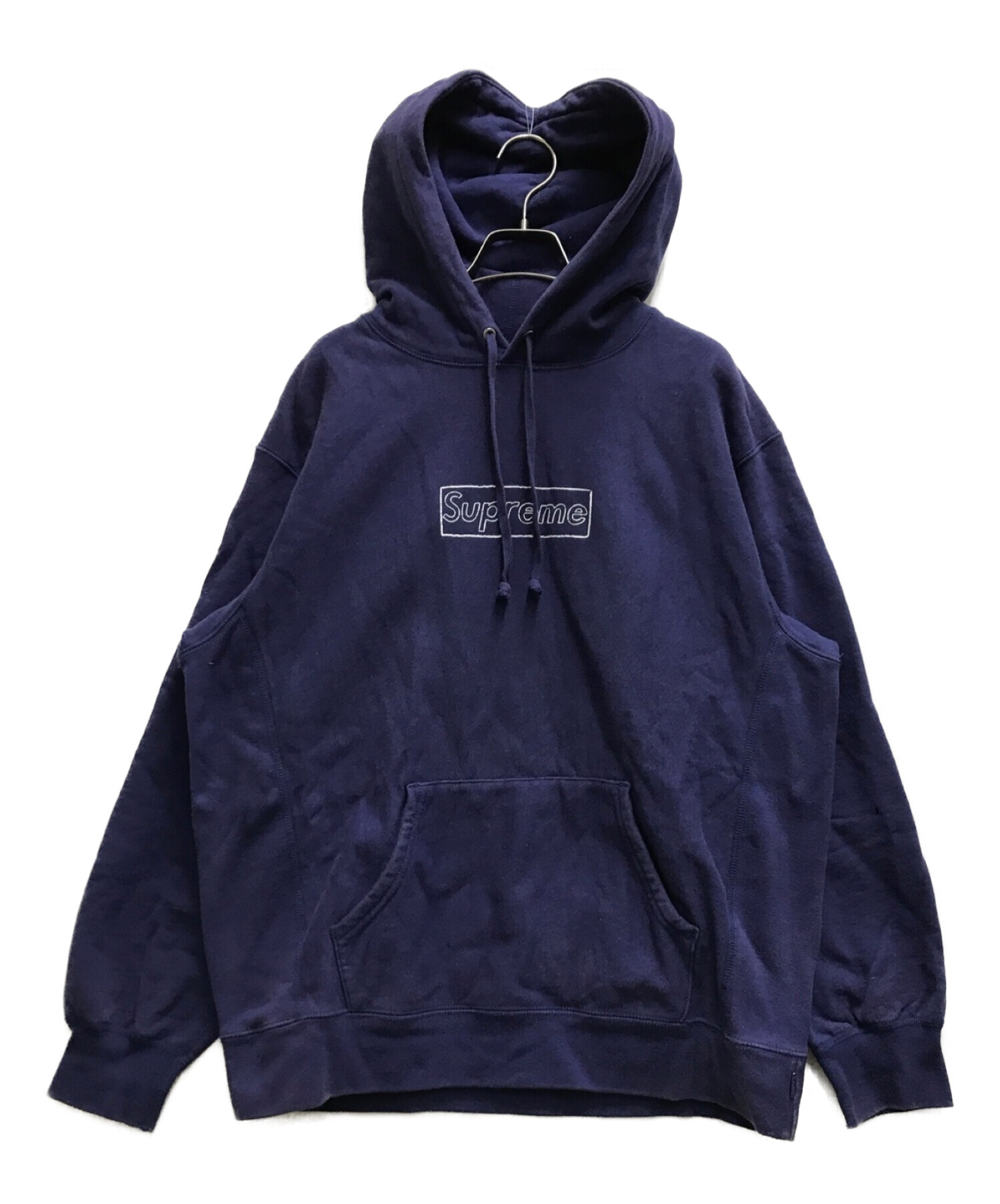 SUPREME (シュプリーム) KAWS Chalk Logo Hooded ブルー サイズ:Ⅿ