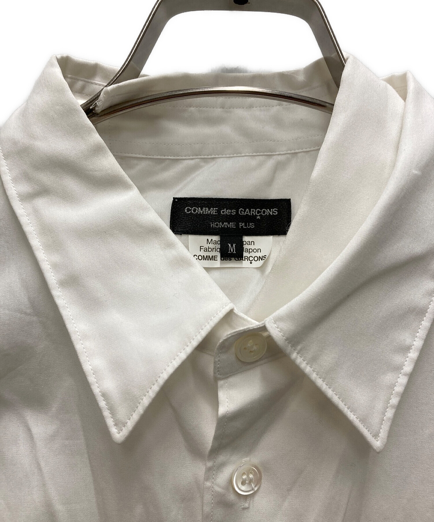 COMME des GARCONS HOMME PLUS (コムデギャルソンオムプリュス) ドッキングシャツ ホワイト サイズ:M