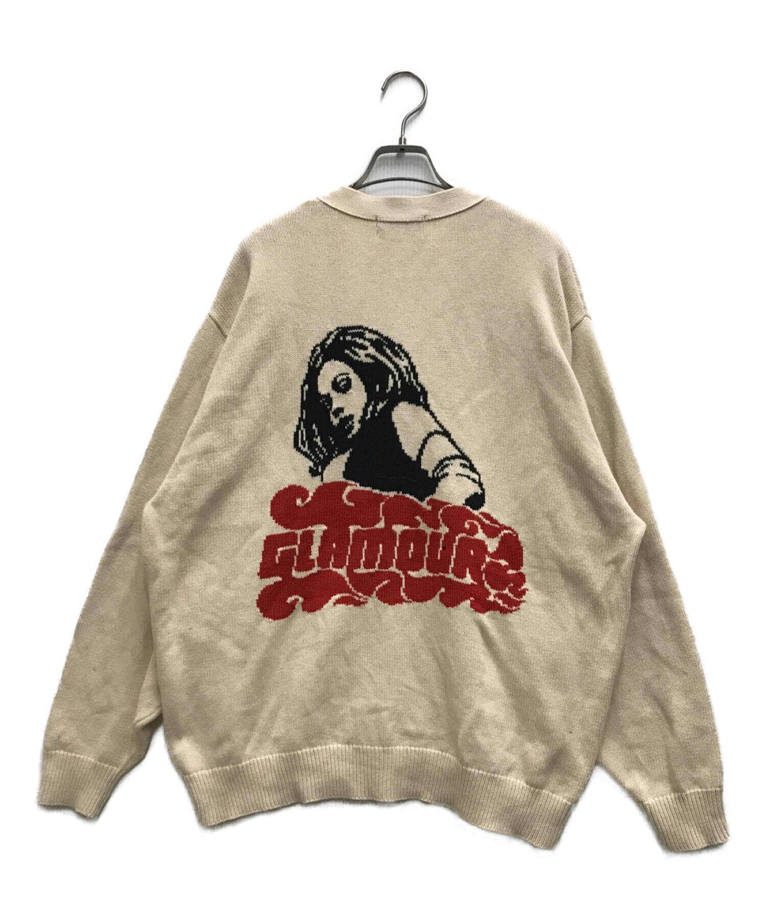 Hysteric Glamour (ヒステリックグラマー) VIXEN GIRL編込カーディガン ベージュ サイズ:XL