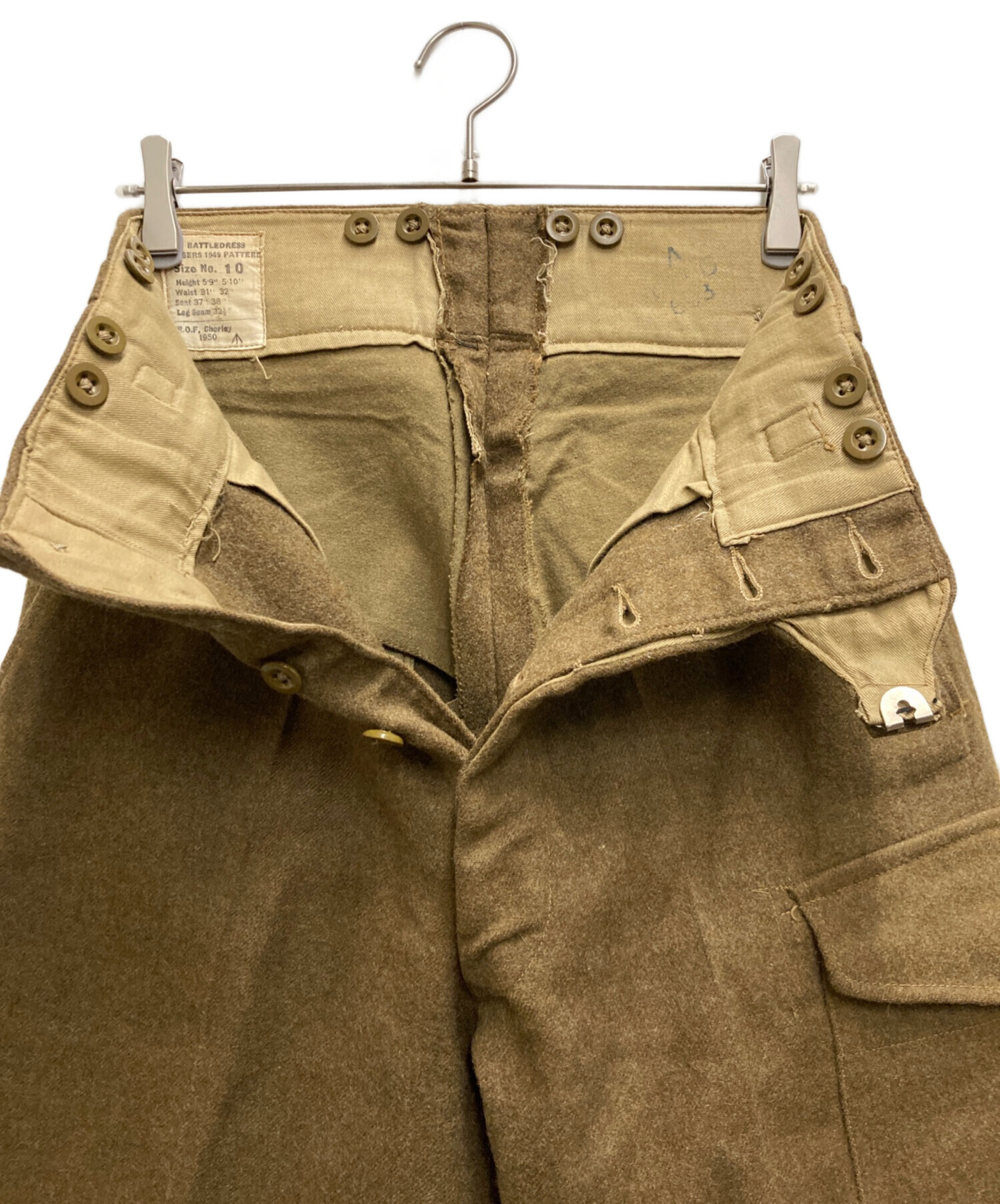 イギリス軍 (イギリス軍) 1949パターンバトルドレストラウザーズ オリーブ サイズ:SIZE W31×L32