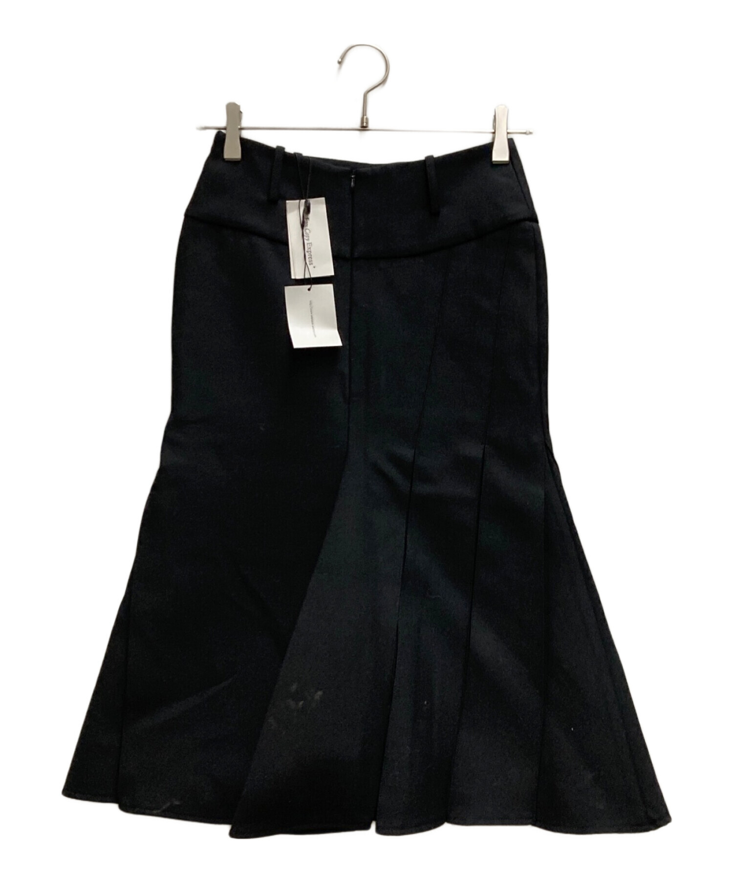 Fax copy Express (ファックス コピー エクスプレス) Pleated Fishtail Skirt ブラック サイズ:XS