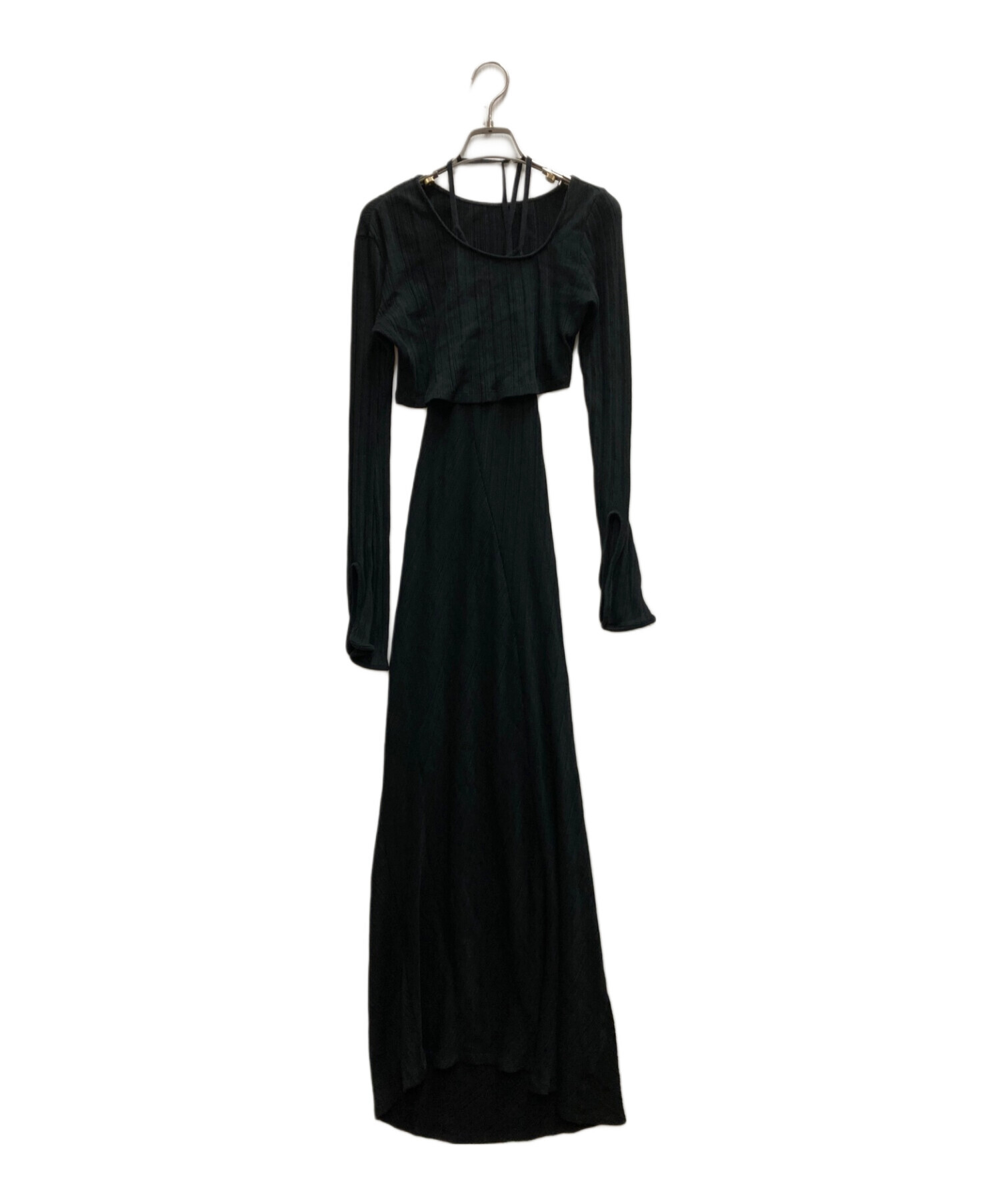 Mame Kurogouchi (マメクロゴウチ) Ribbed Jersey Multi-Way Dress 4WAY ブラック サイズ:2
