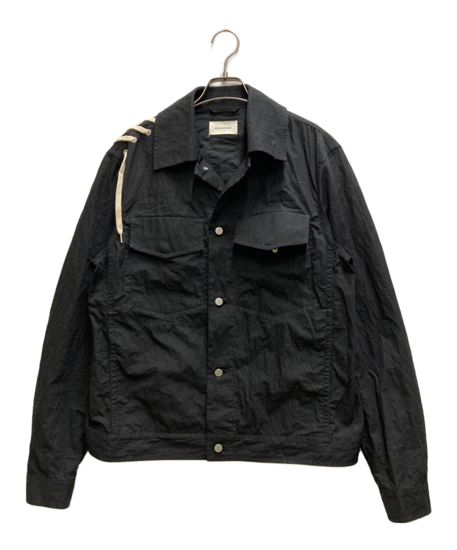 中古・古着通販】CRAIG GREEN (クレイグ グリーン) LACED JACKET ブラック サイズ:S｜ブランド・古着通販  トレファク公式【TREFAC FASHION】スマホサイト