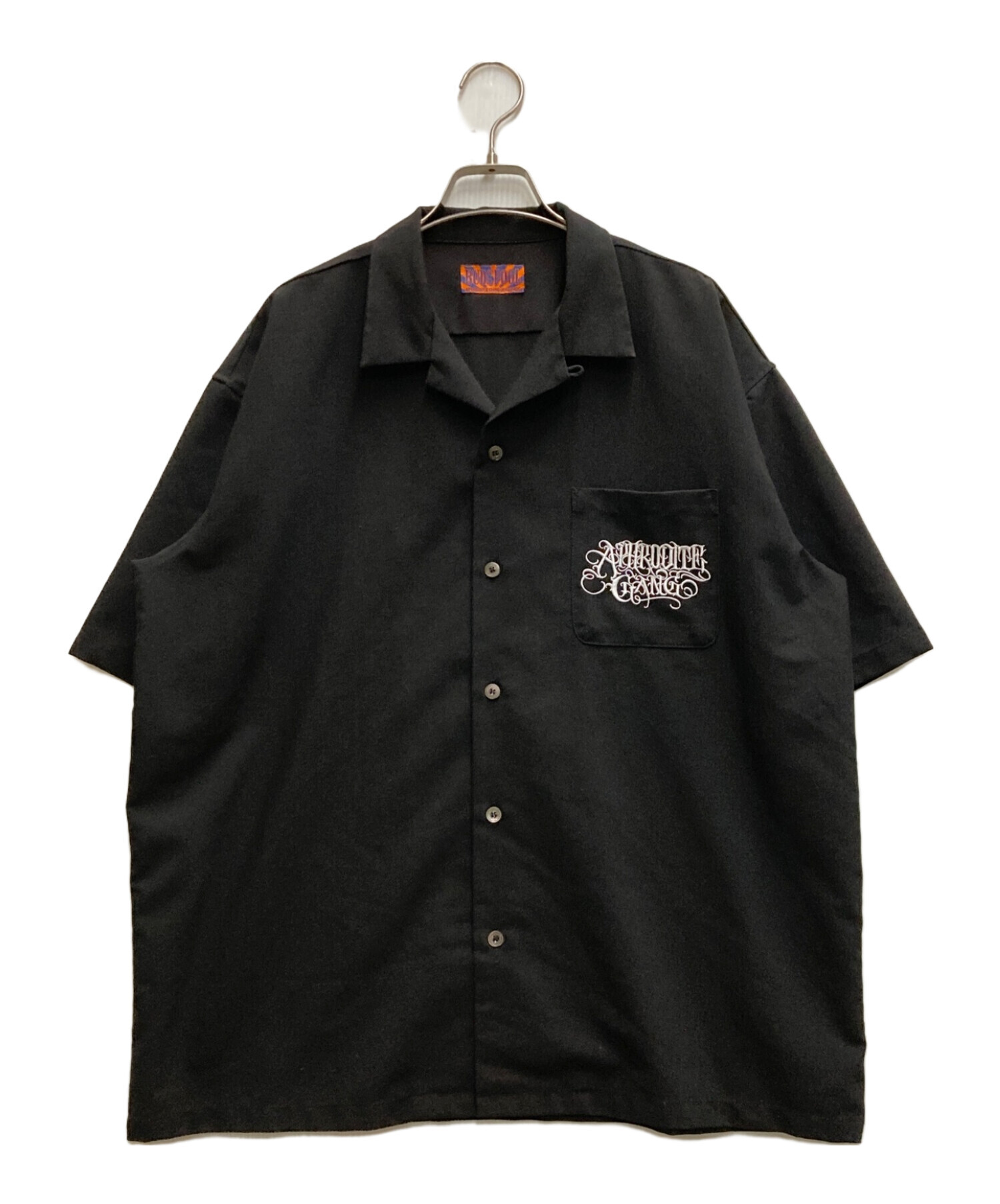 BUDSPOOL (バッズプール) CLASSIC LOGO S/S OPEN COLLAR SHIRT ブラック サイズ:free