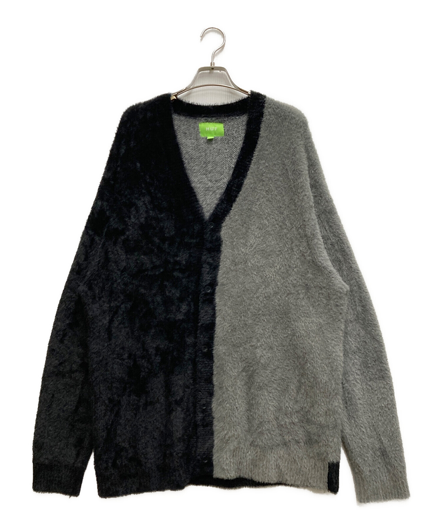 HUF (ハフ) Feels Good Cardigan グレー×ブラック サイズ:XL