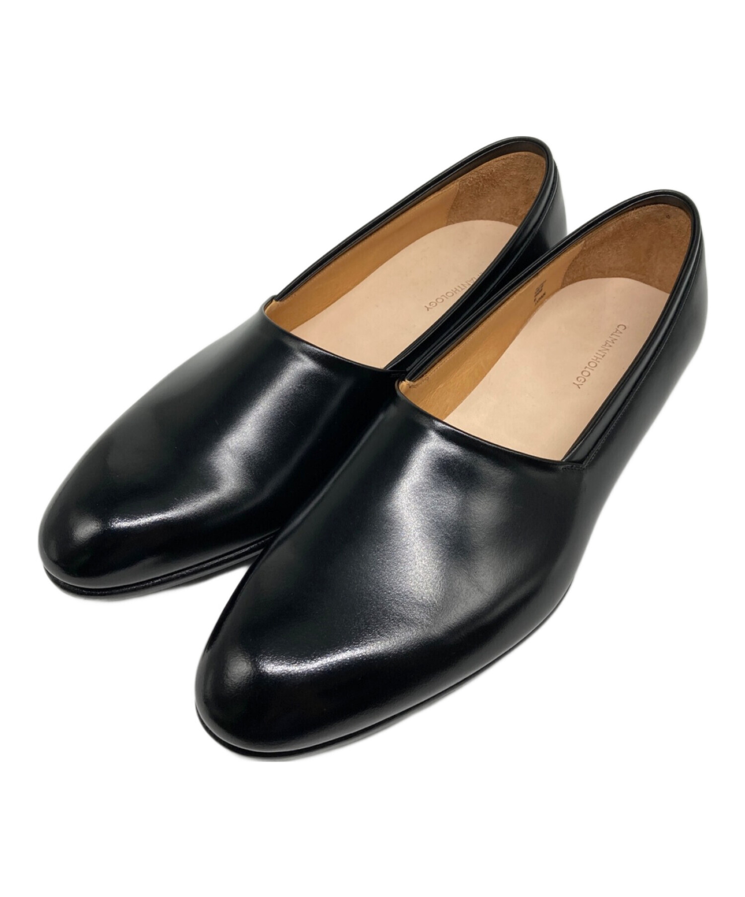 CALMANTHOLOGY (カルマンソロジー) SLIP ON CUT ローファー ブラック サイズ:UK 8