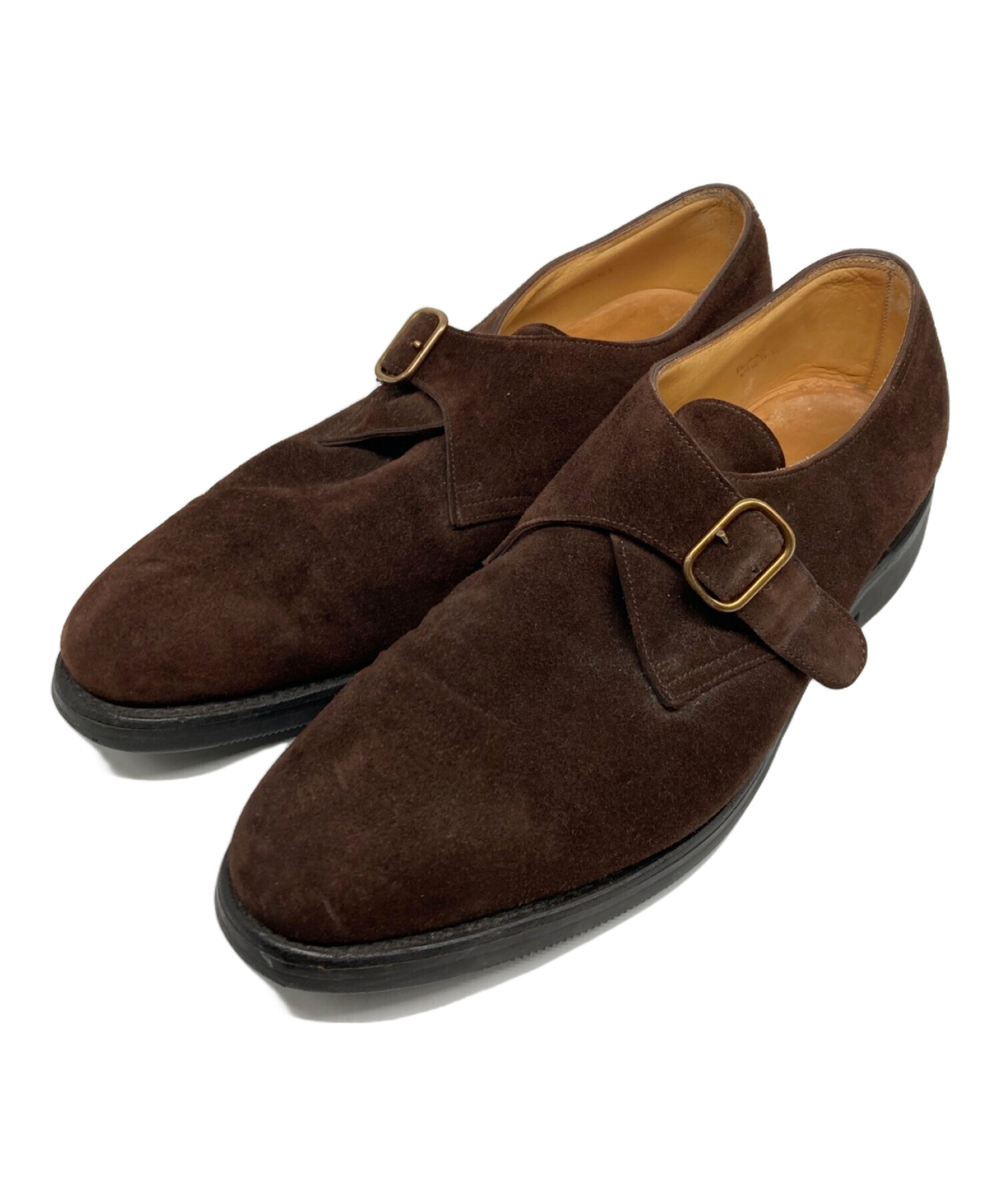 JOHN LOBB (ジョンロブ) シングルモンクストラップ ブラウン サイズ:8 1/2