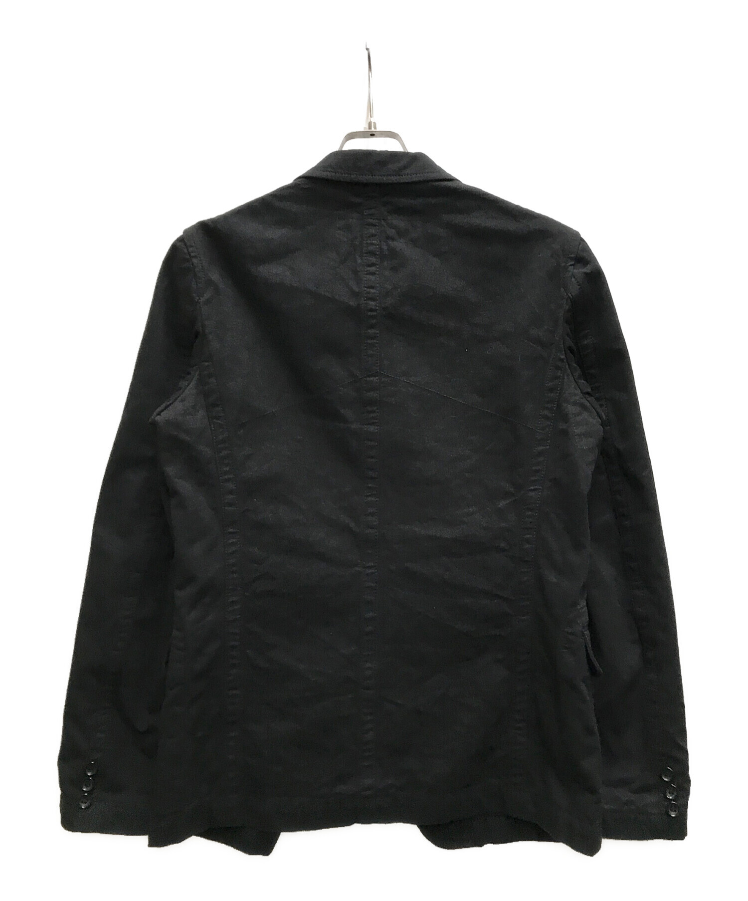 中古・古着通販】COMME des GARCONS HOMME (コムデギャルソン オム) コットンキャンバステーラードジャケット ブラック サイズ:S｜ブランド・古着通販  トレファク公式【TREFAC FASHION】スマホサイト