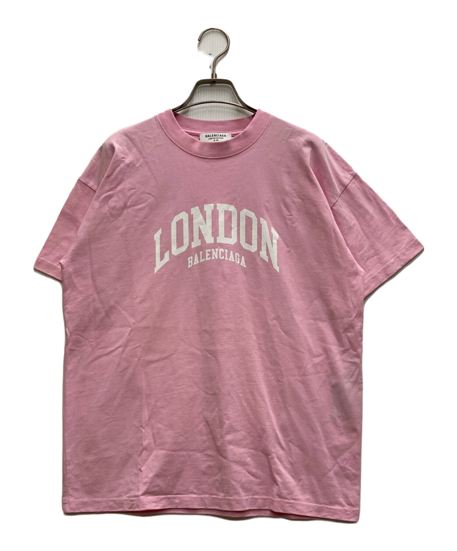 中古・古着通販】BALENCIAGA (バレンシアガ) LONDONプリントTシャツ ピンク サイズ:XS｜ブランド・古着通販  トレファク公式【TREFAC FASHION】スマホサイト