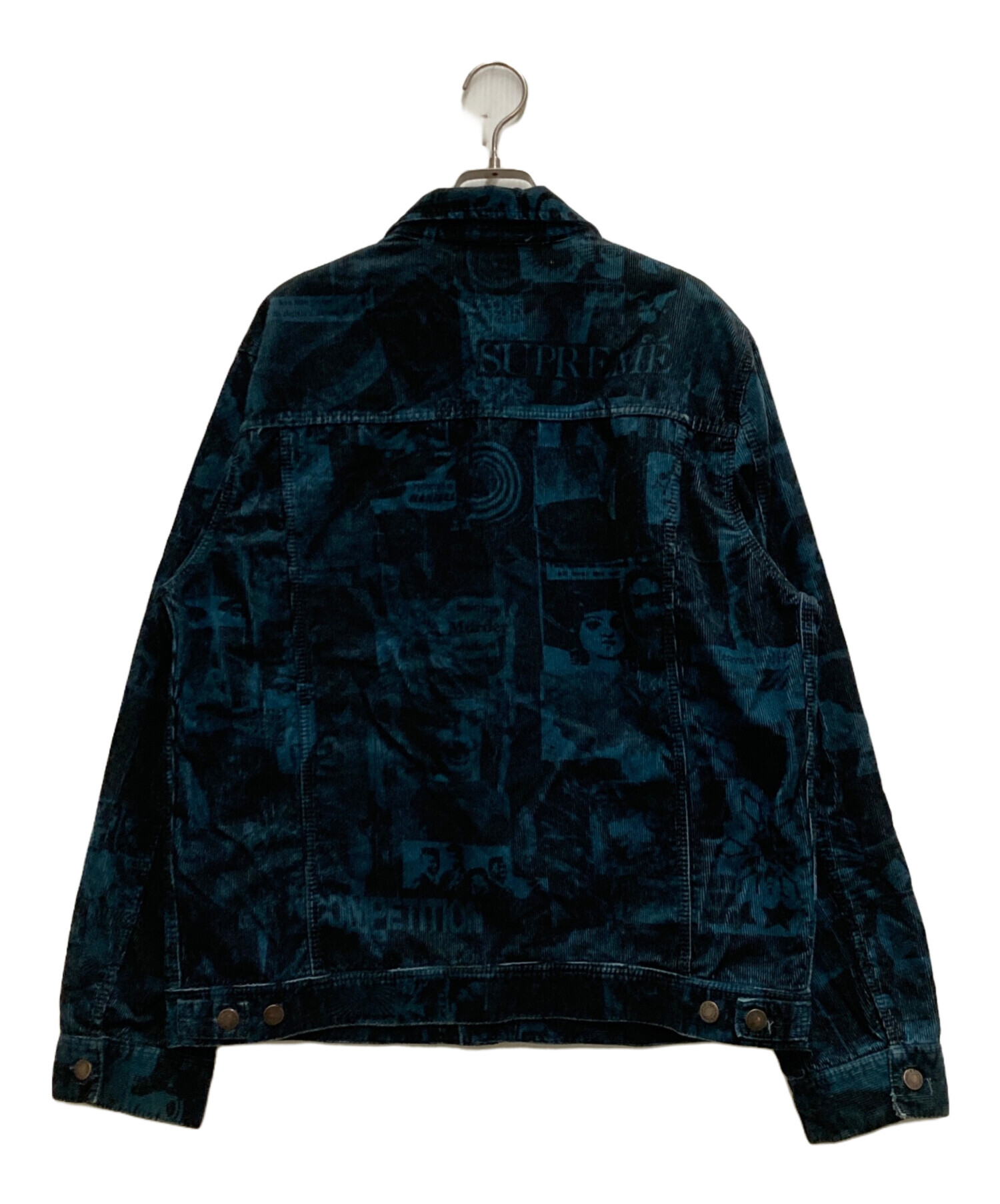 SUPREME (シュプリーム) Vibrations Corduroy Trucker Jacket ネイビー サイズ:Ⅼ