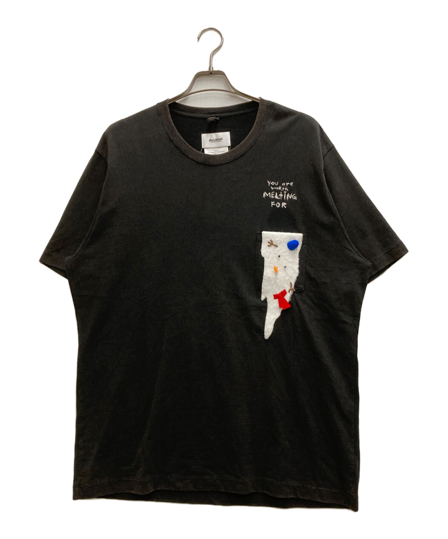 中古・古着通販】doublet (ダブレット) T-SHIRT WITH MELTED SNOWMAN ブラック サイズ:Ⅿ｜ブランド・古着通販  トレファク公式【TREFAC FASHION】スマホサイト