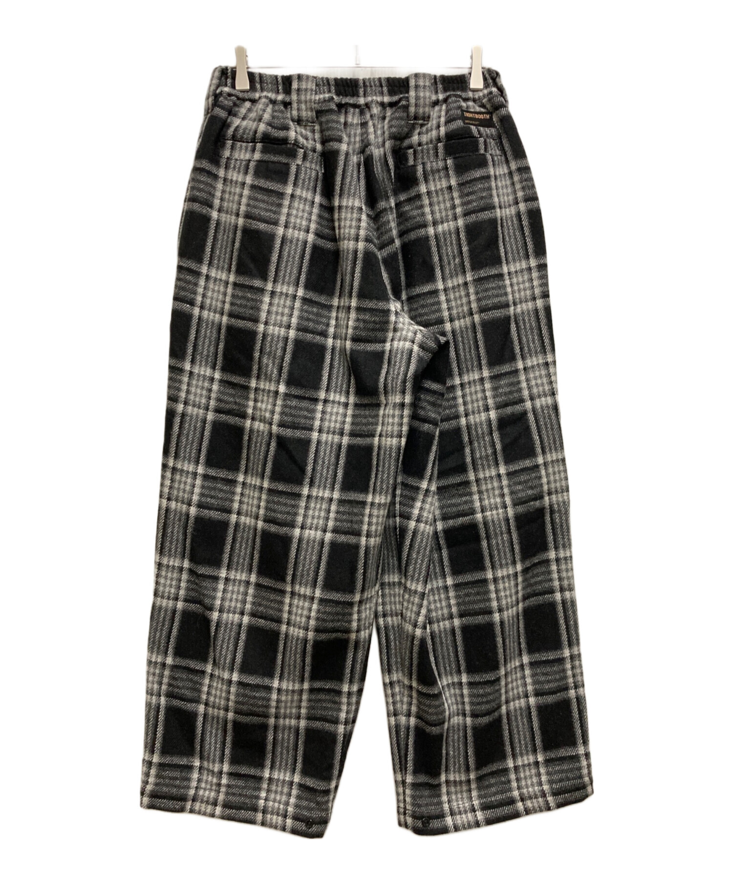 中古・古着通販】TIGHTBOOTH PRODUCTION (タイトブースプロダクション) PLAID FLANNEL BAGGY SLACKS  ブラック×ホワイト サイズ:Ⅼ｜ブランド・古着通販 トレファク公式【TREFAC FASHION】スマホサイト