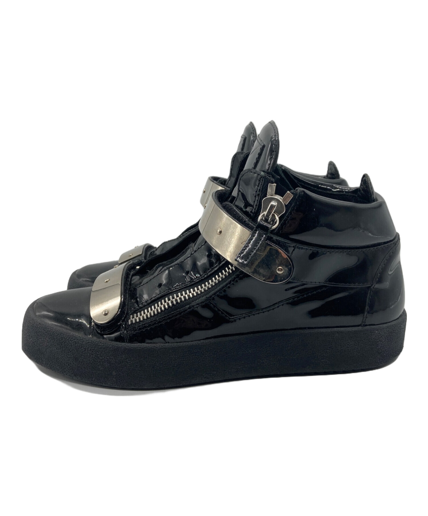 中古・古着通販】GIUSEPPE ZANOTTI (ジュゼッペザノッティ) ハイカットスニーカー ブラック サイズ:41｜ブランド・古着通販  トレファク公式【TREFAC FASHION】スマホサイト