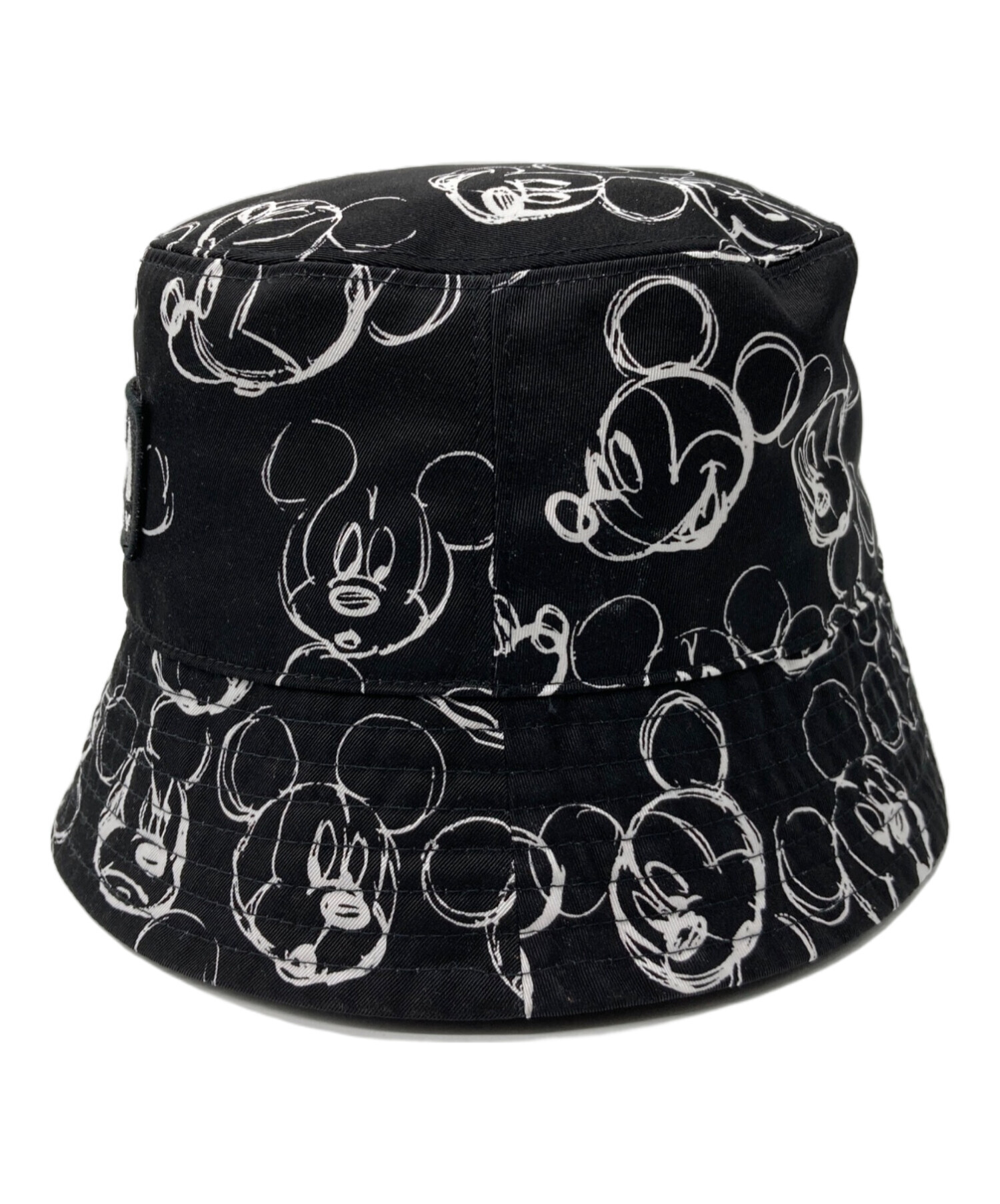 STELLA McCARTNEY (ステラマッカートニー) Fantasia Mickey Print Logo Reversible Bucket  Hat ブラック×ホワイト サイズ:56