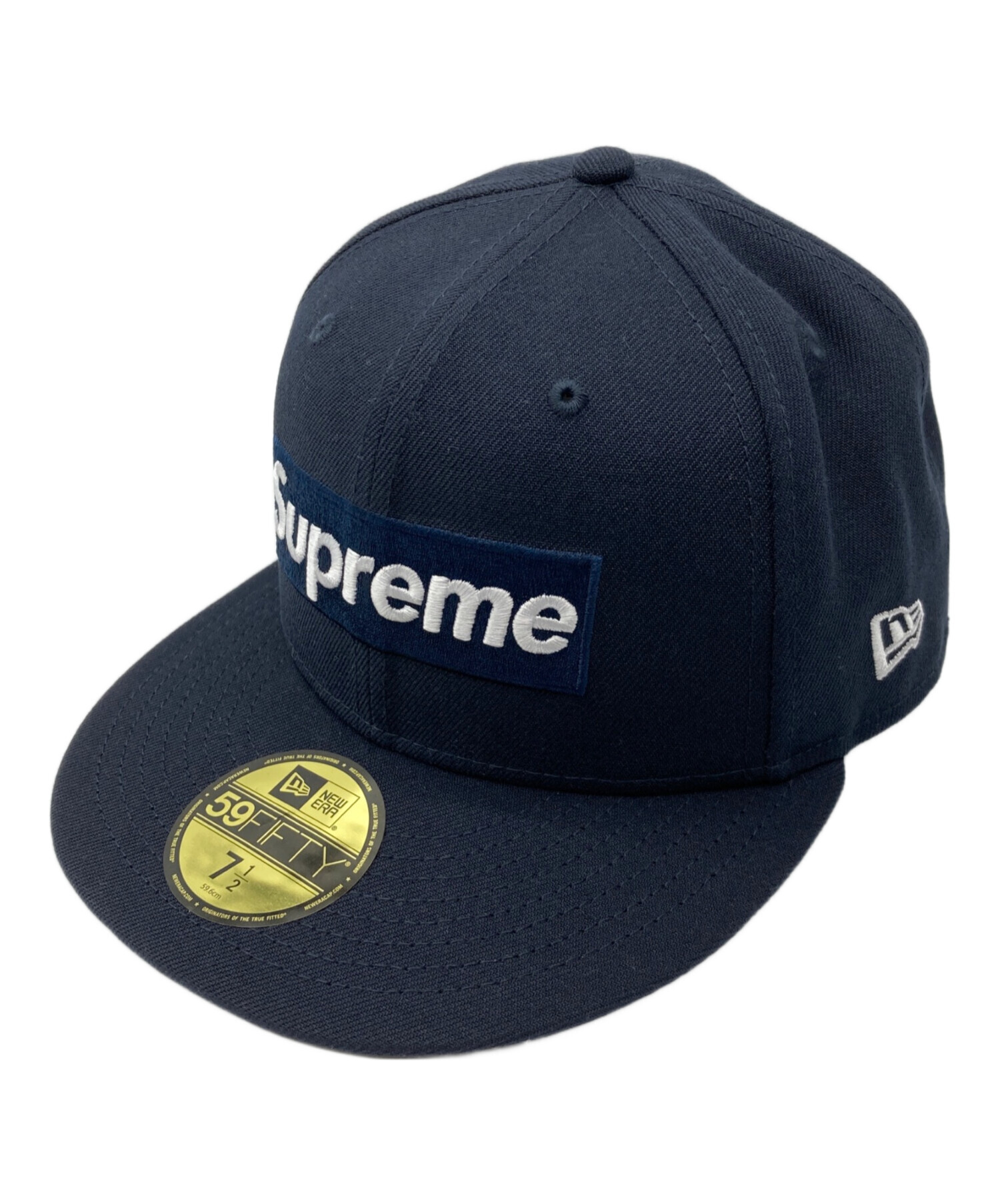 New Era (ニューエラ) SUPREME (シュプリーム) NEW YORK YANKEES (ニューヨークヤンキース) BOX LOGO  CAP ネイビー サイズ:7 1/2