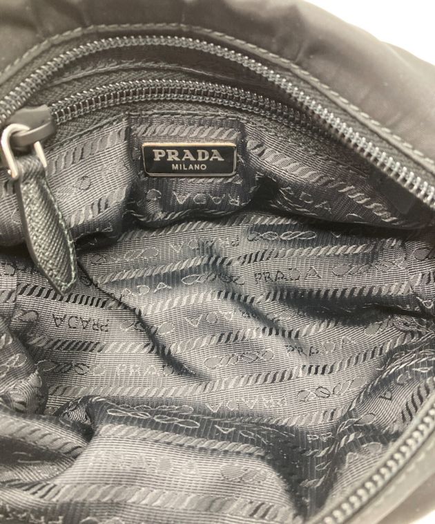 中古・古着通販】PRADA (プラダ) ストラップ付ナイロンポーチ ブラック｜ブランド・古着通販 トレファク公式【TREFAC  FASHION】スマホサイト