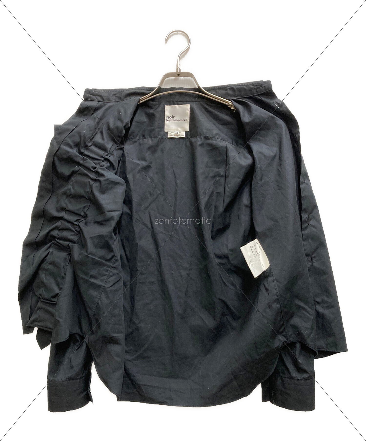 中古・古着通販】noir kei ninomiya (ノワール ケイ ニノミヤ) ベルトデザインリボンハーネスシャツ ブラック  サイズ:XS｜ブランド・古着通販 トレファク公式【TREFAC FASHION】スマホサイト