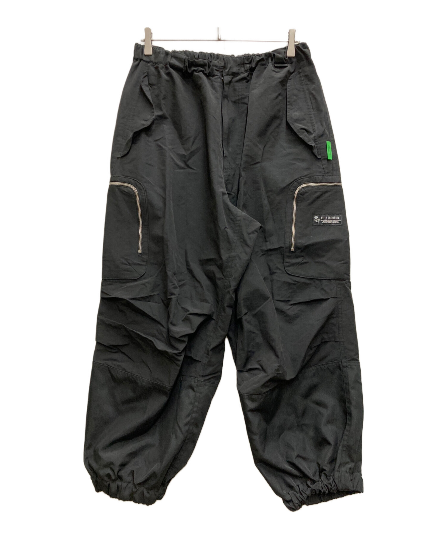 WILLY CHAVARRIA (ウィリーチャバリア) WINDBREAKER PANTS ブラック サイズ:Ⅼ