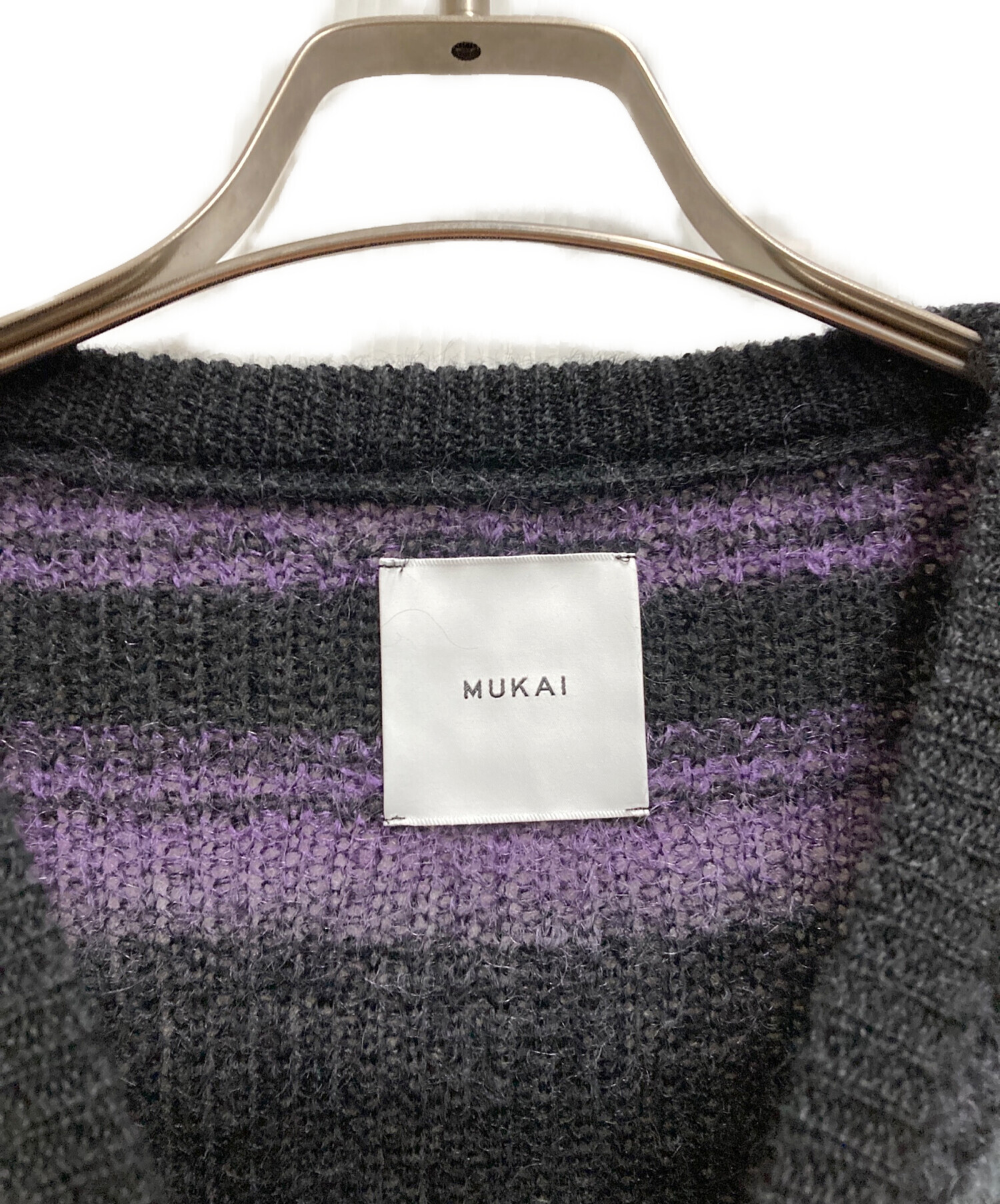 中古・古着通販】MUKAI (ムカイ) MOHAIR BORDER KNIT パープル サイズ:1｜ブランド・古着通販 トレファク公式【TREFAC  FASHION】スマホサイト