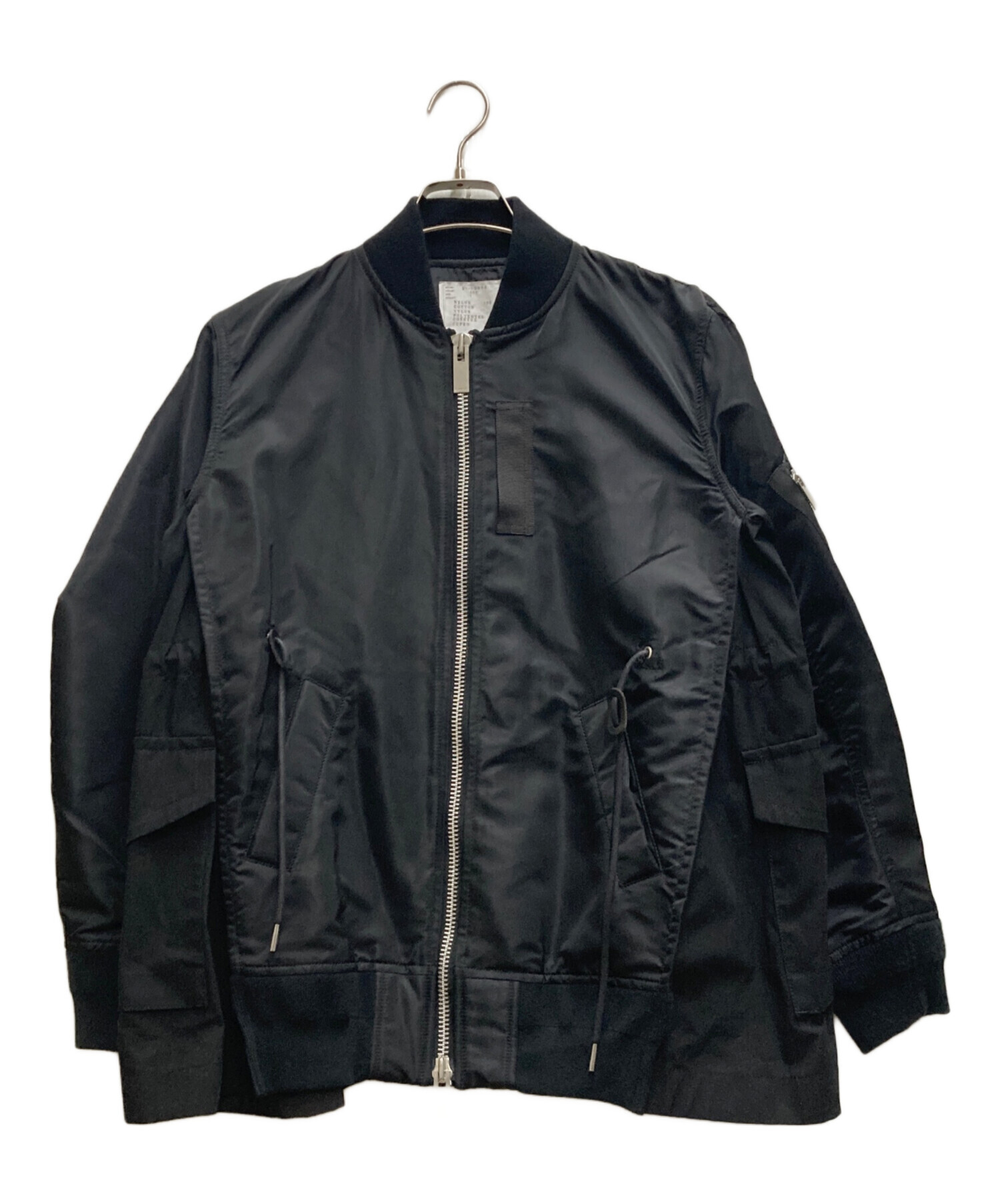 中古・古着通販】sacai (サカイ) NYLON TWILL BLOUSON MA-1 ブラック サイズ:Ⅼ｜ブランド・古着通販  トレファク公式【TREFAC FASHION】スマホサイト