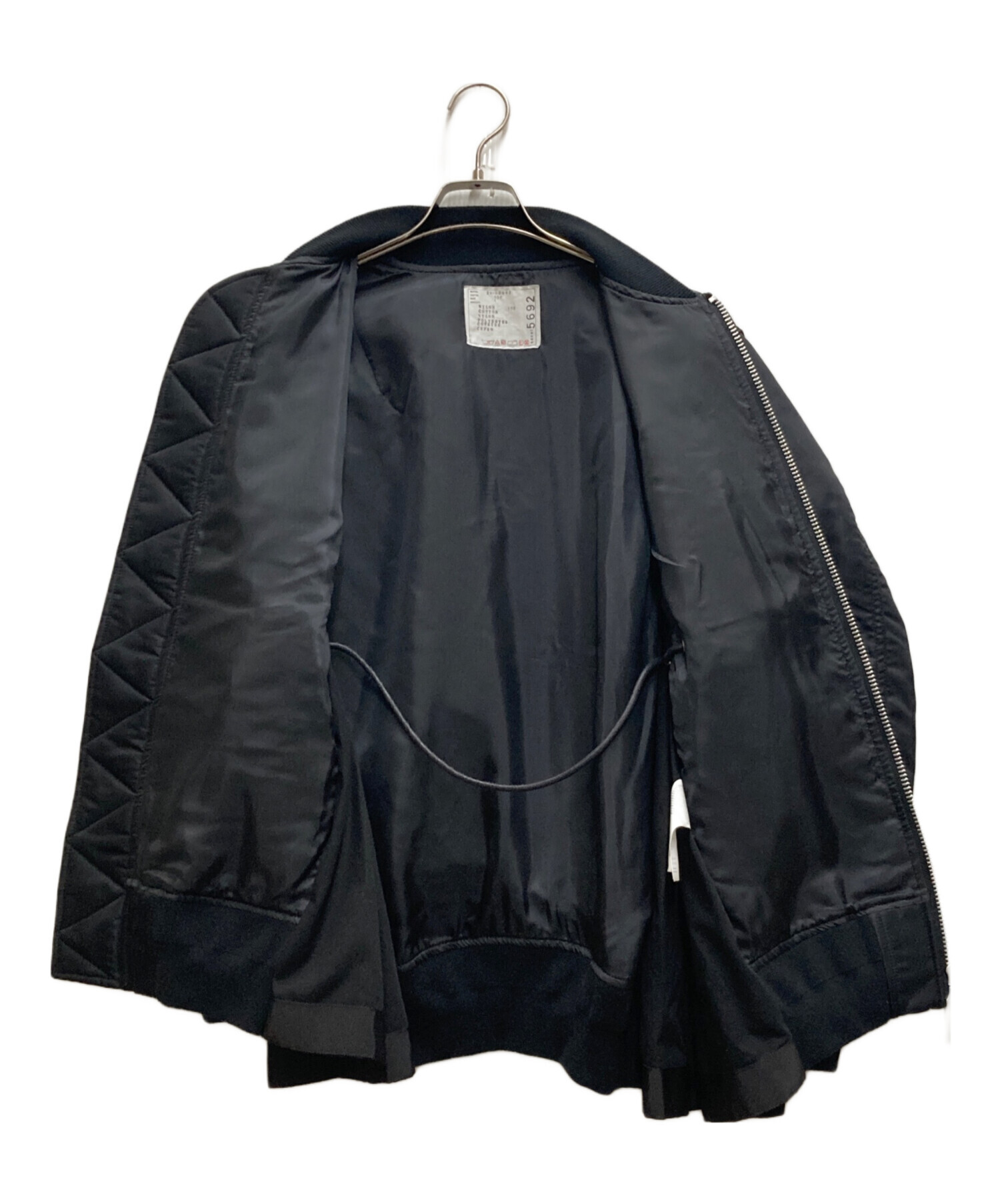 中古・古着通販】sacai (サカイ) NYLON TWILL BLOUSON MA-1 ブラック サイズ:Ⅼ｜ブランド・古着通販  トレファク公式【TREFAC FASHION】スマホサイト