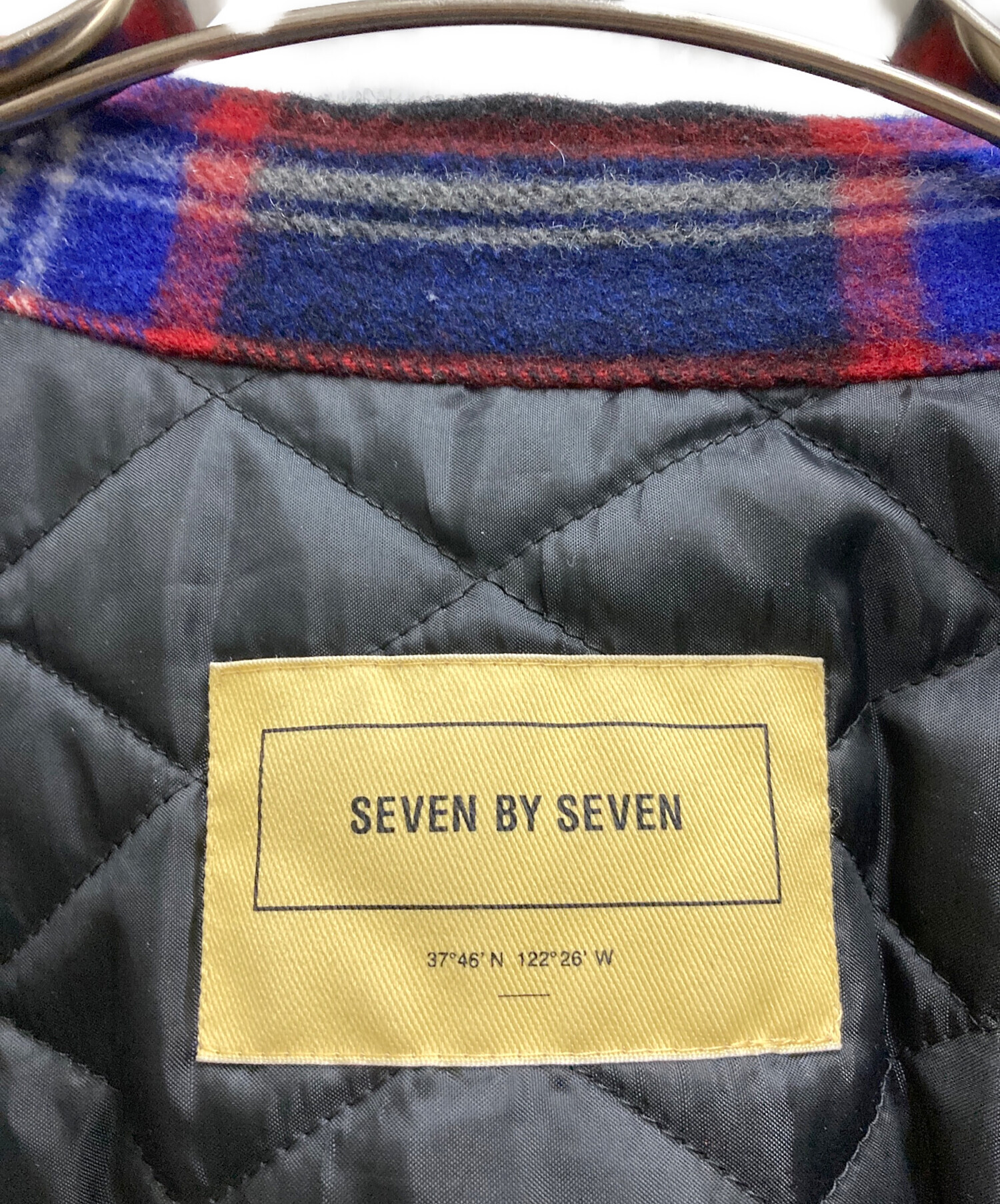 seven by seven (セブンバイセブン) CPOチェックジャケット レッド×ネイビー サイズ:Ⅼ