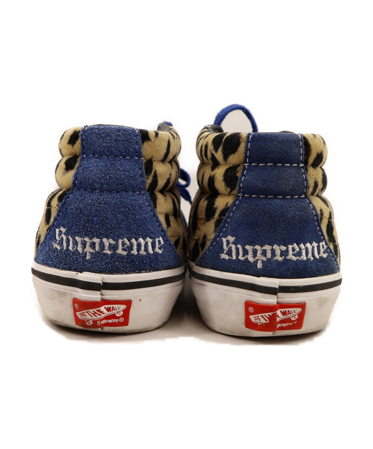 SUPREME×VANS (シュプリーム×バンズ) コラボハイカットスニーカー 17SS ブルー サイズ:27cm