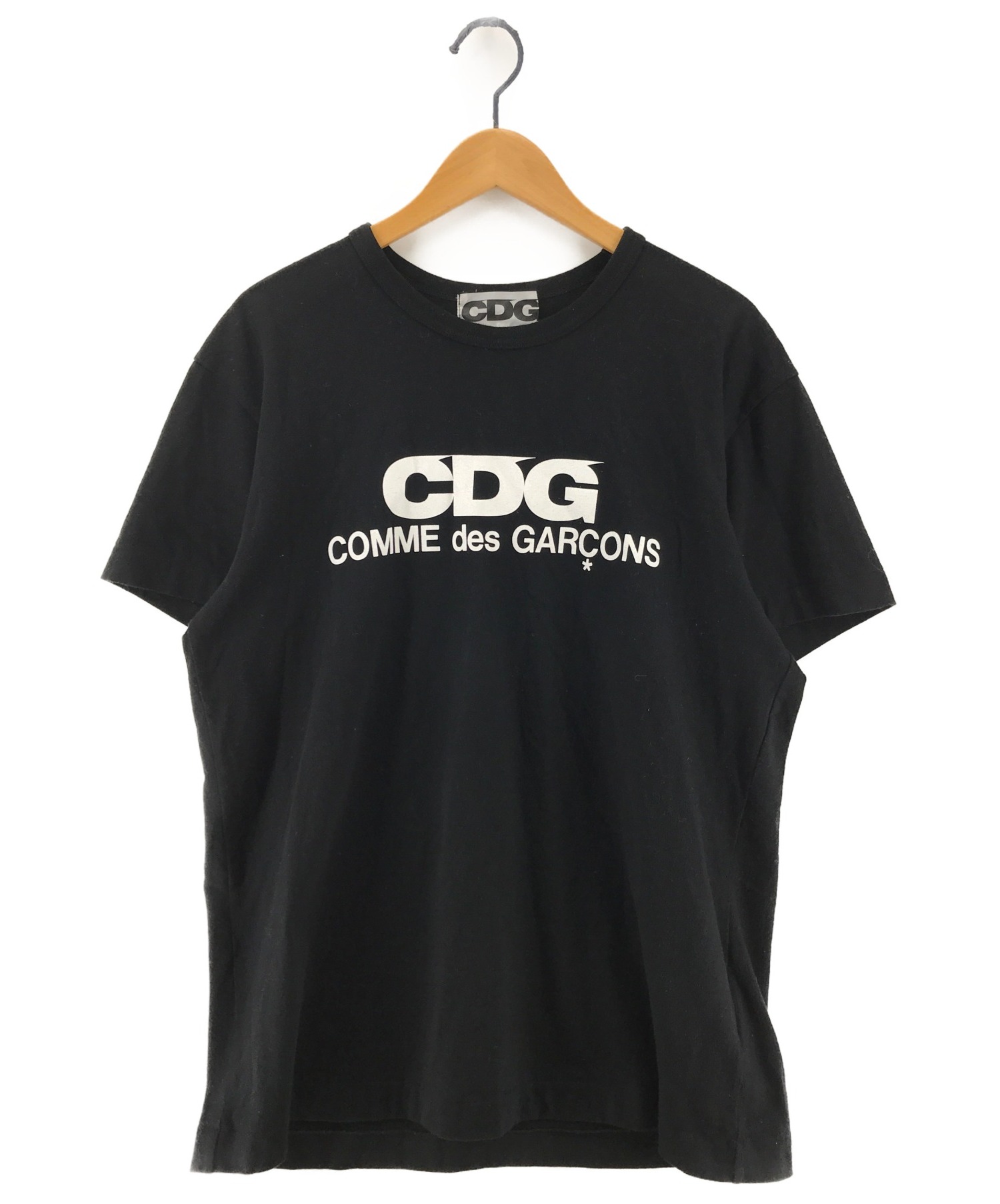 メンズコムデギャルソン　Tシャツ　XL 　ブラック　黒　ロゴ
