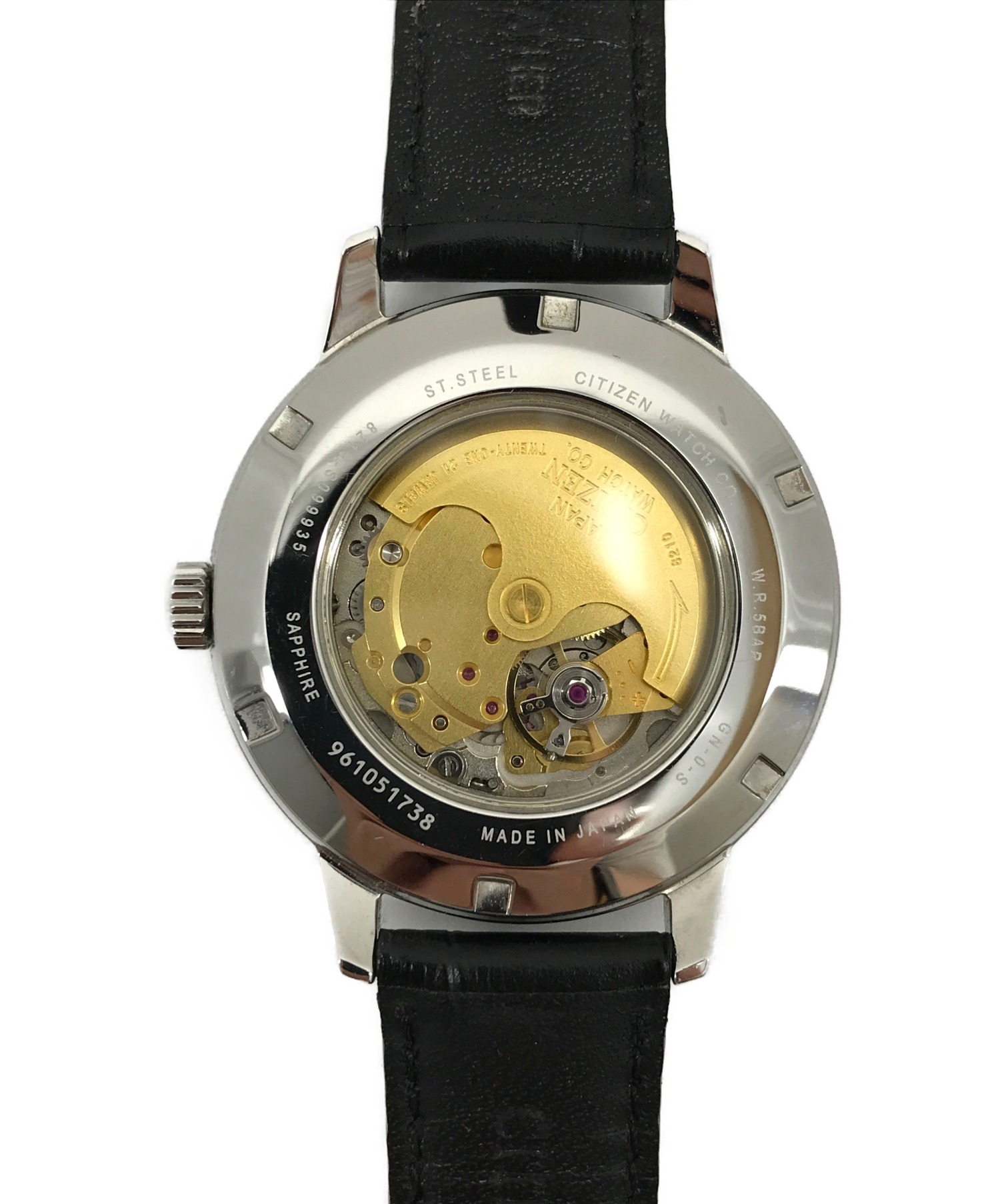 CITIZEN (シチズン) 腕時計 サイズ:ー NJ0080-17A メカニカル自動巻き＋手巻き 動作確認済み