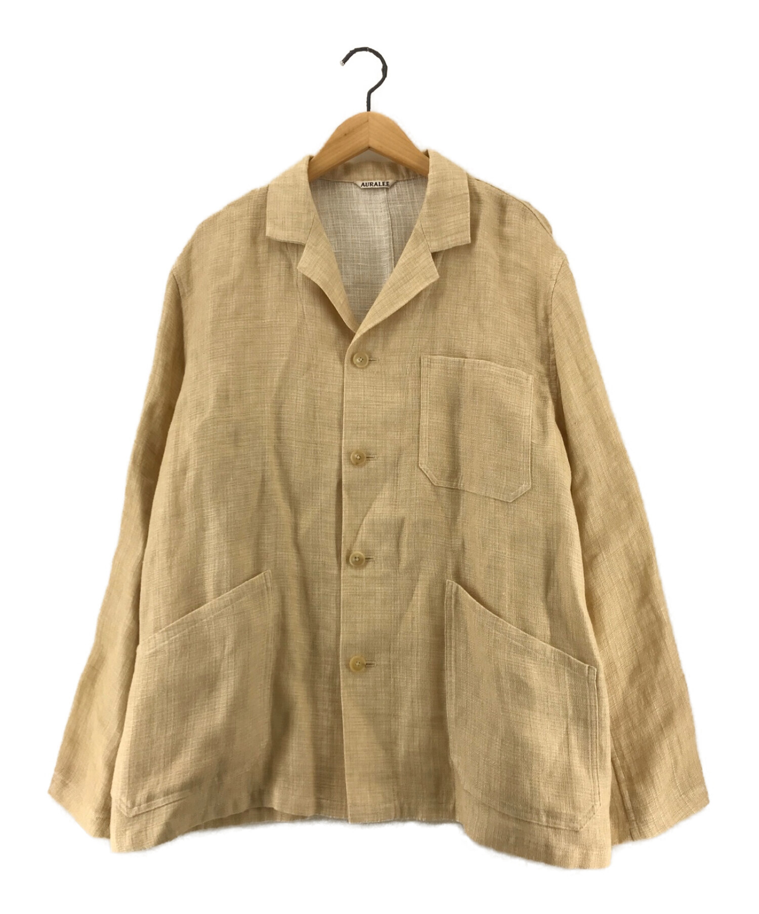 AURALEE (オーラリー) LINEN DOUBLE FACE BLOUSON ベージュ サイズ:4