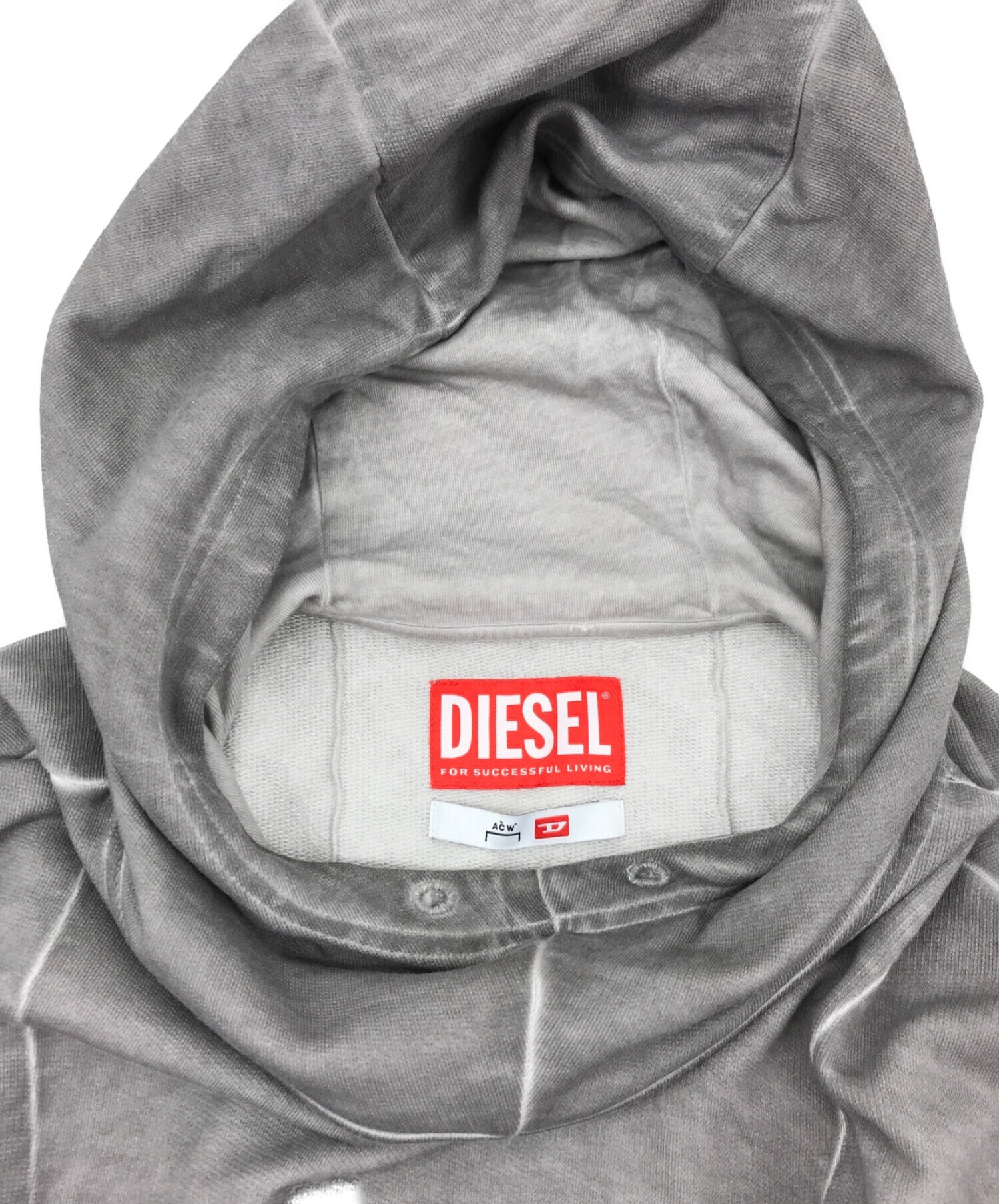 DIESEL×A-COLD-WALL (ディーゼル×ア コールドウォール) プルオーバーパーカー グレー サイズ:L