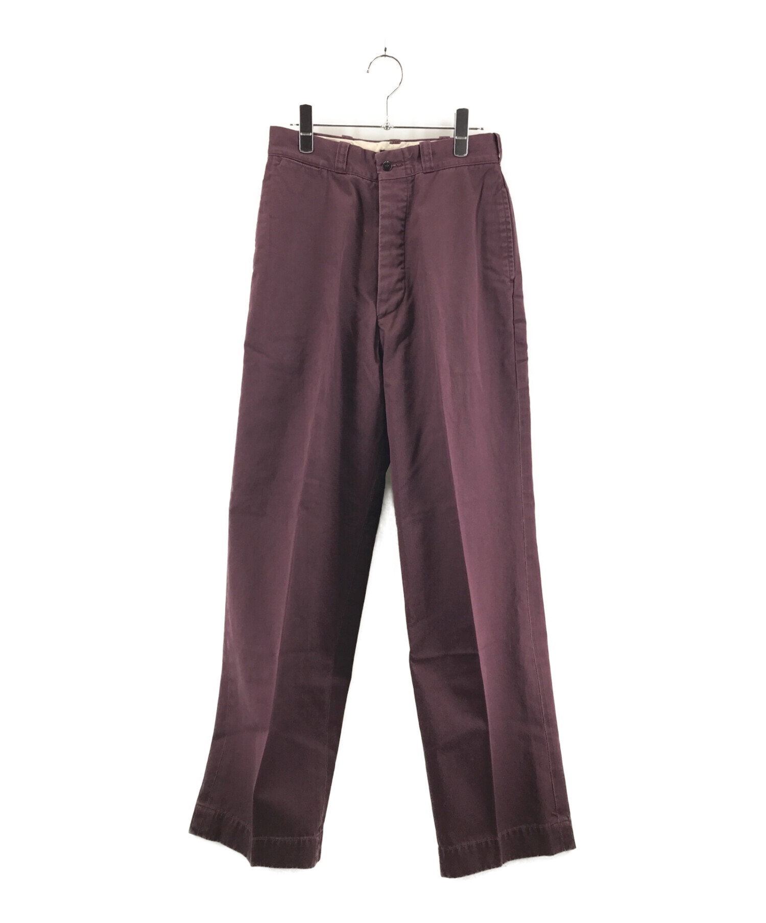 中古・古着通販】leno (リノ) WIDE CHINO TROUSERS ボルドー サイズ