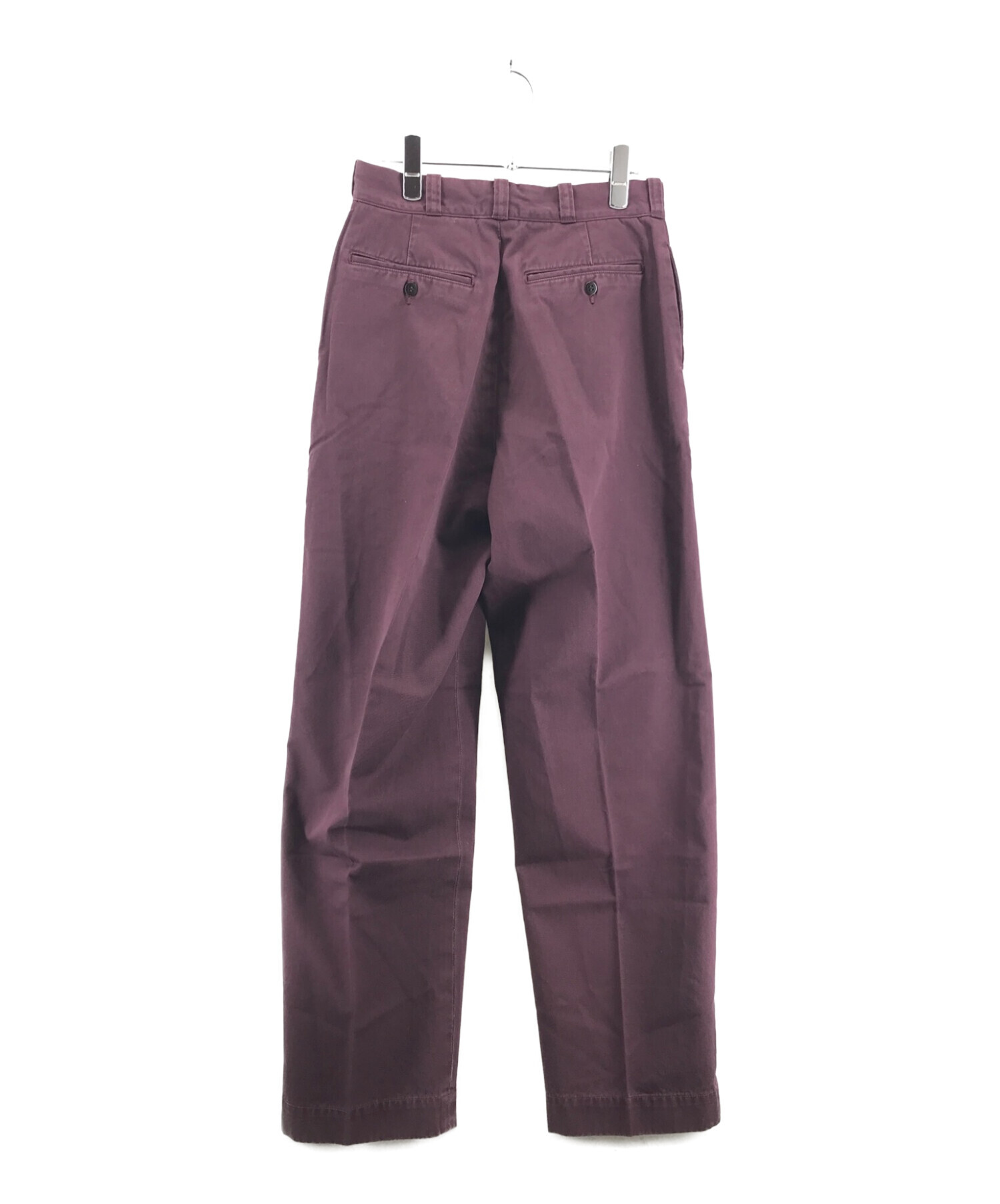 中古・古着通販】leno (リノ) WIDE CHINO TROUSERS ボルドー サイズ