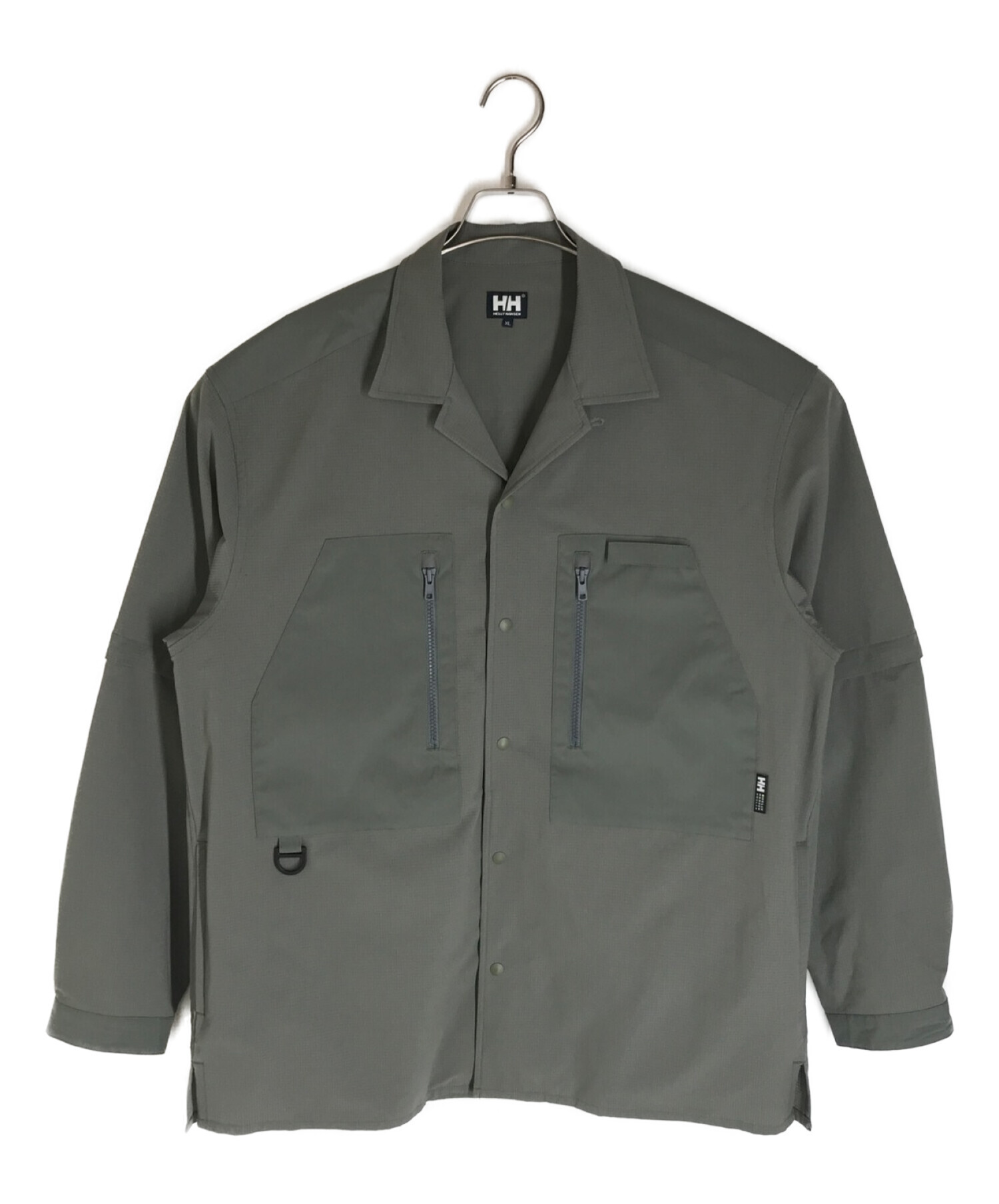 HELLY HANSEN (ヘリーハンセン) HHアングラースラックシャツ グリーン サイズ:XL