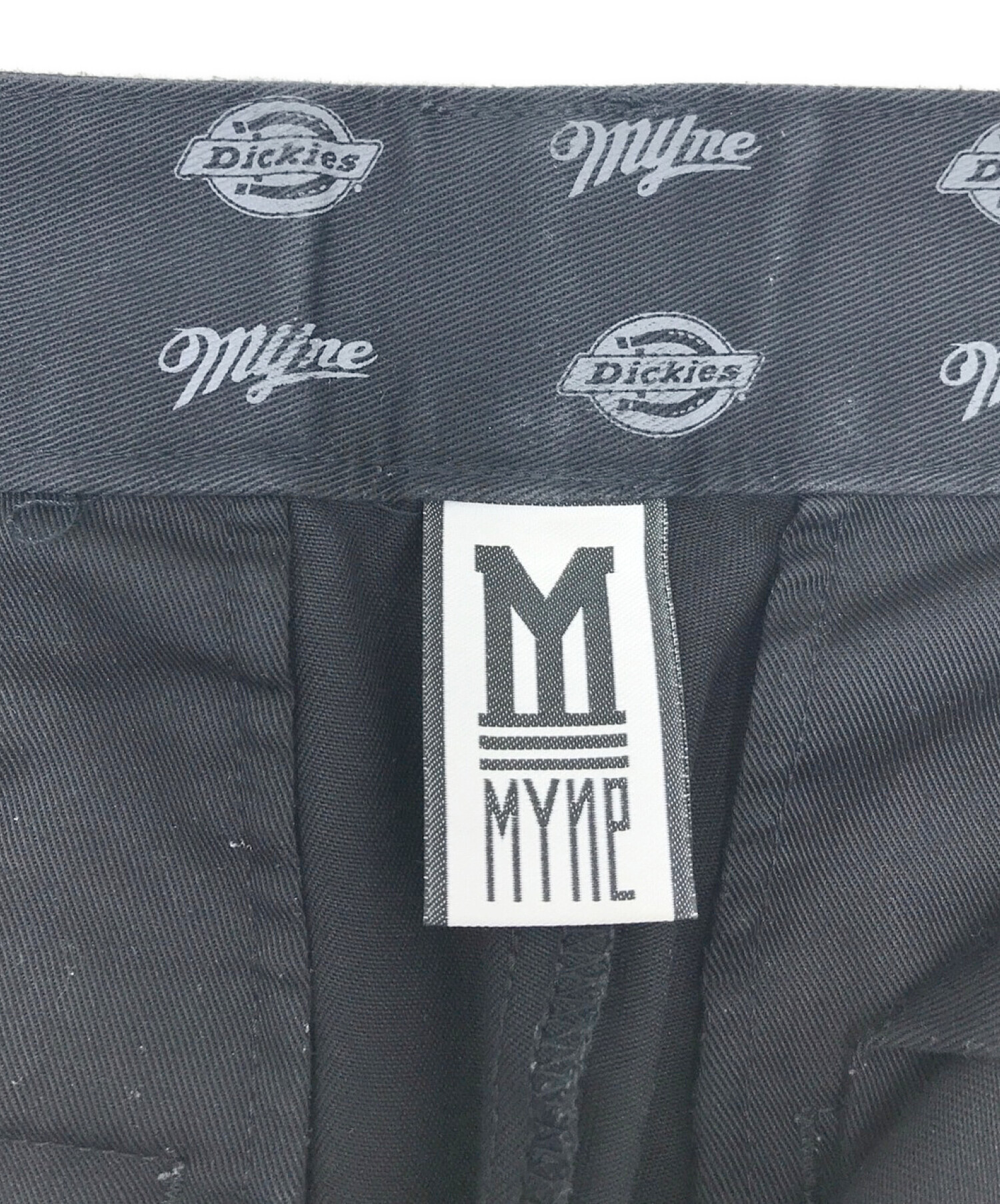 Dickies × MYne (ディッキーズ × マイン) side snap wide pants ブラック サイズ:L