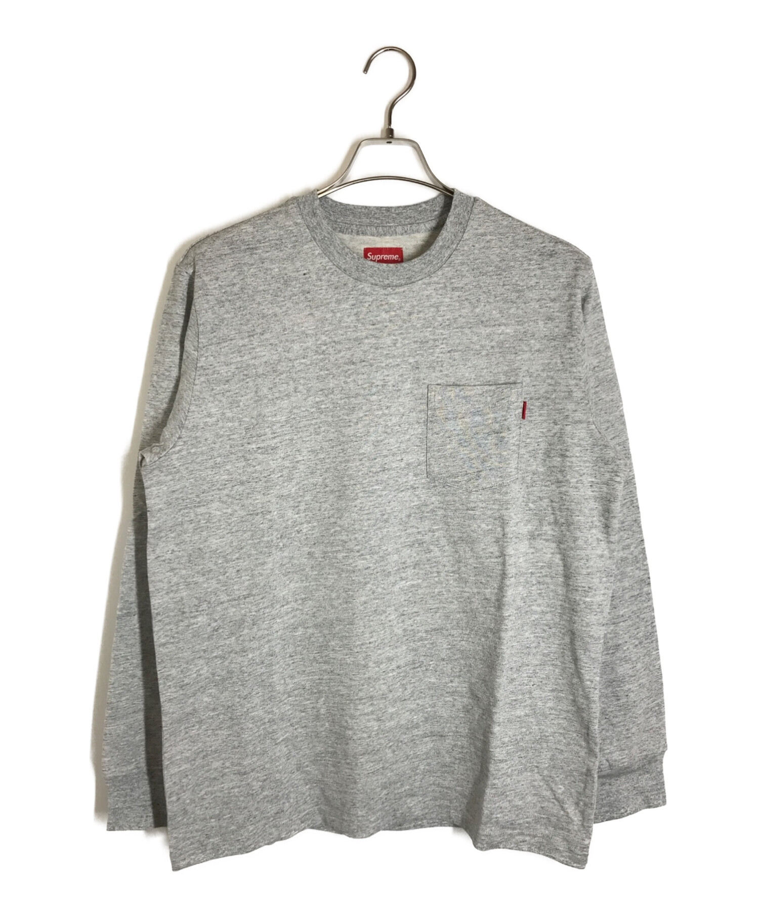 中古・古着通販】SUPREME (シュプリーム) L/S Pocket Tee グレー