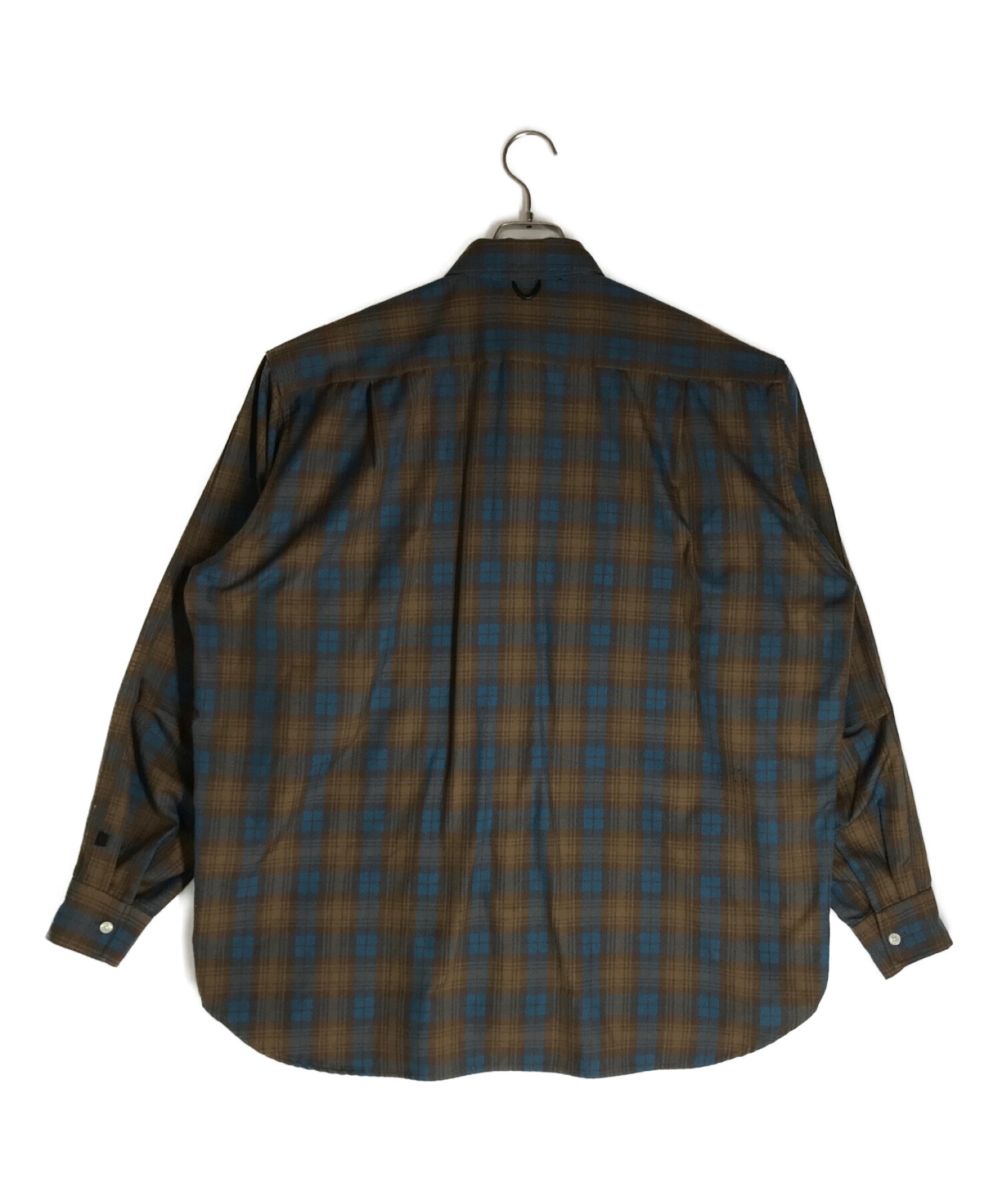 DAIWA PIER39 (ダイワ ピア39) TECH FLANNEL WORKERS SHIRTS ブラウン×ブルー サイズ:M