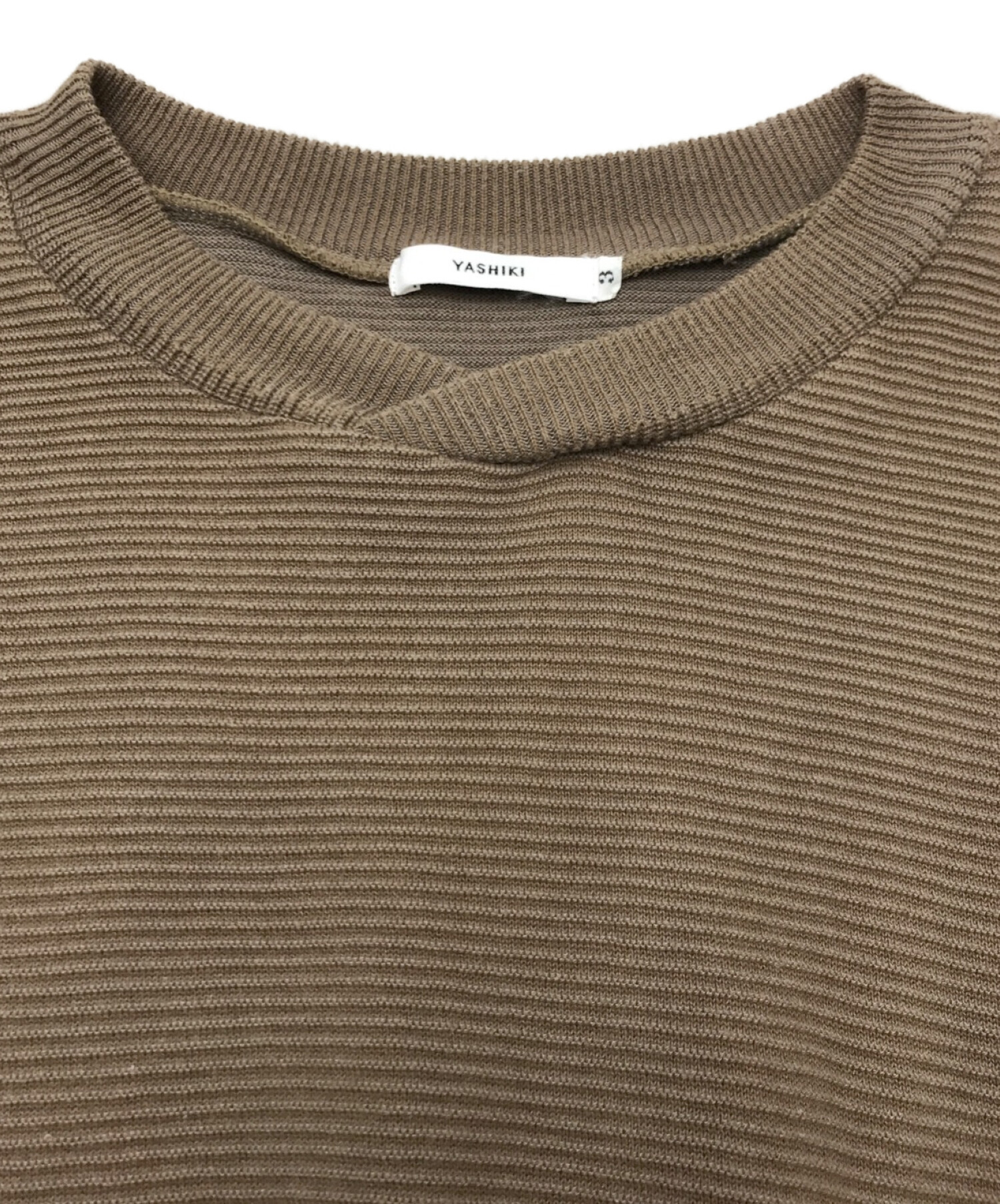 中古・古着通販】yashiki (ヤシキ) Ryurei Knit ベージュ サイズ:3