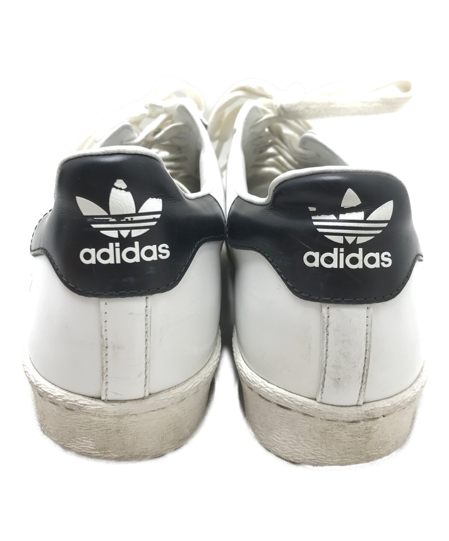 adidas originals×PRADA (アディダス×プラダ) コラボローカットスニーカー ホワイト×ブラック サイズ:27cm