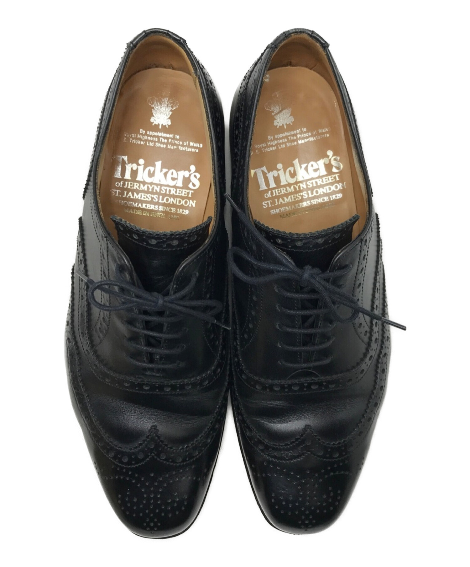 Tricker's (トリッカーズ) ウィングチップシューズ ブラック サイズ:8