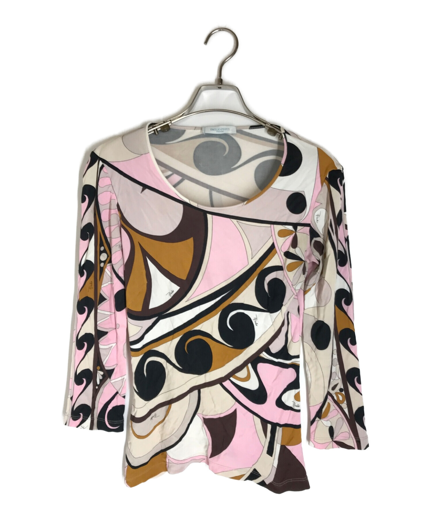 Emilio Pucci (エミリオプッチ) プッチ柄ジャージーカットソー ピンク サイズ:36