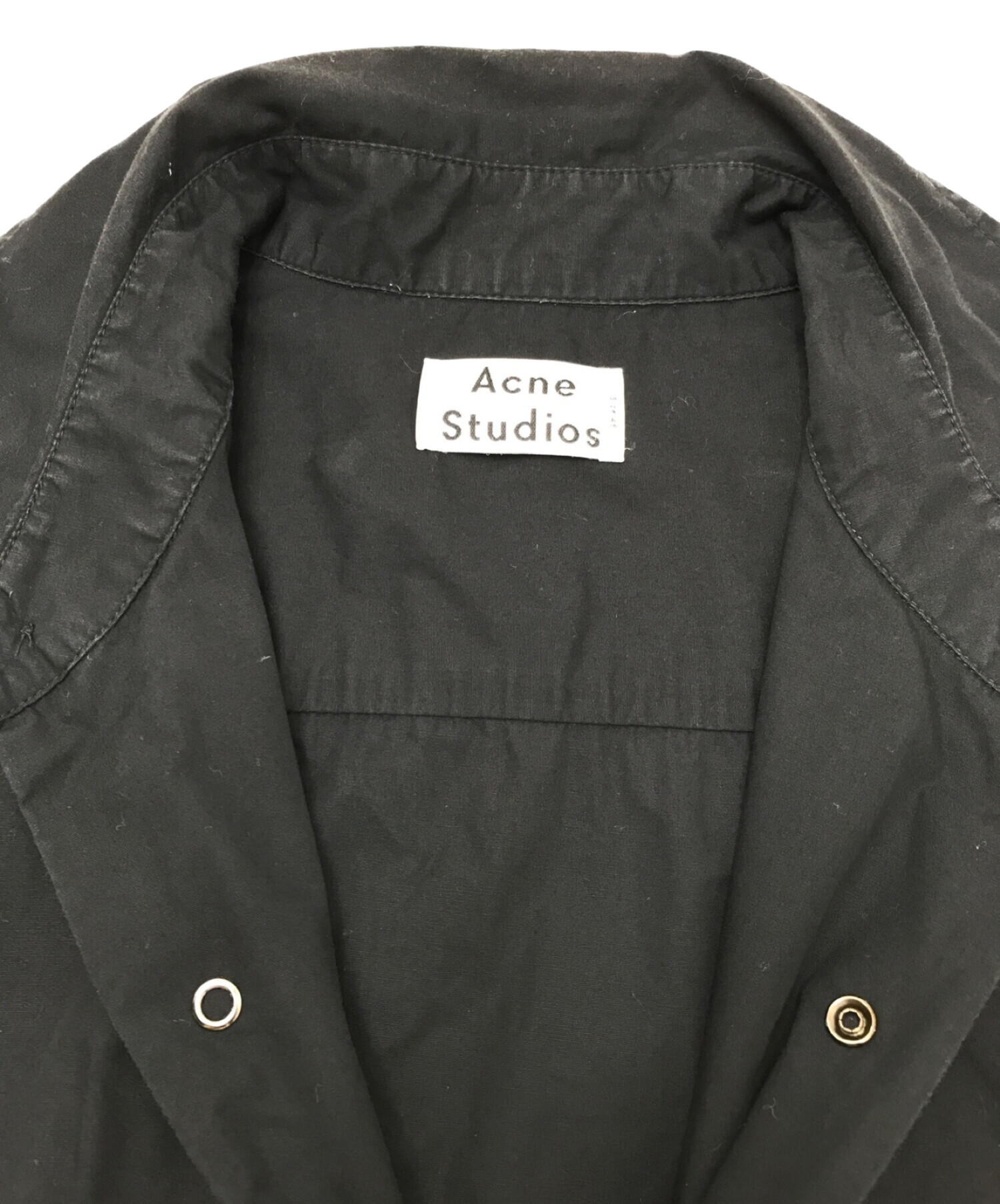 Acne studios (アクネストゥディオズ) ショートスリーブコットンシャツ ブラック サイズ:46