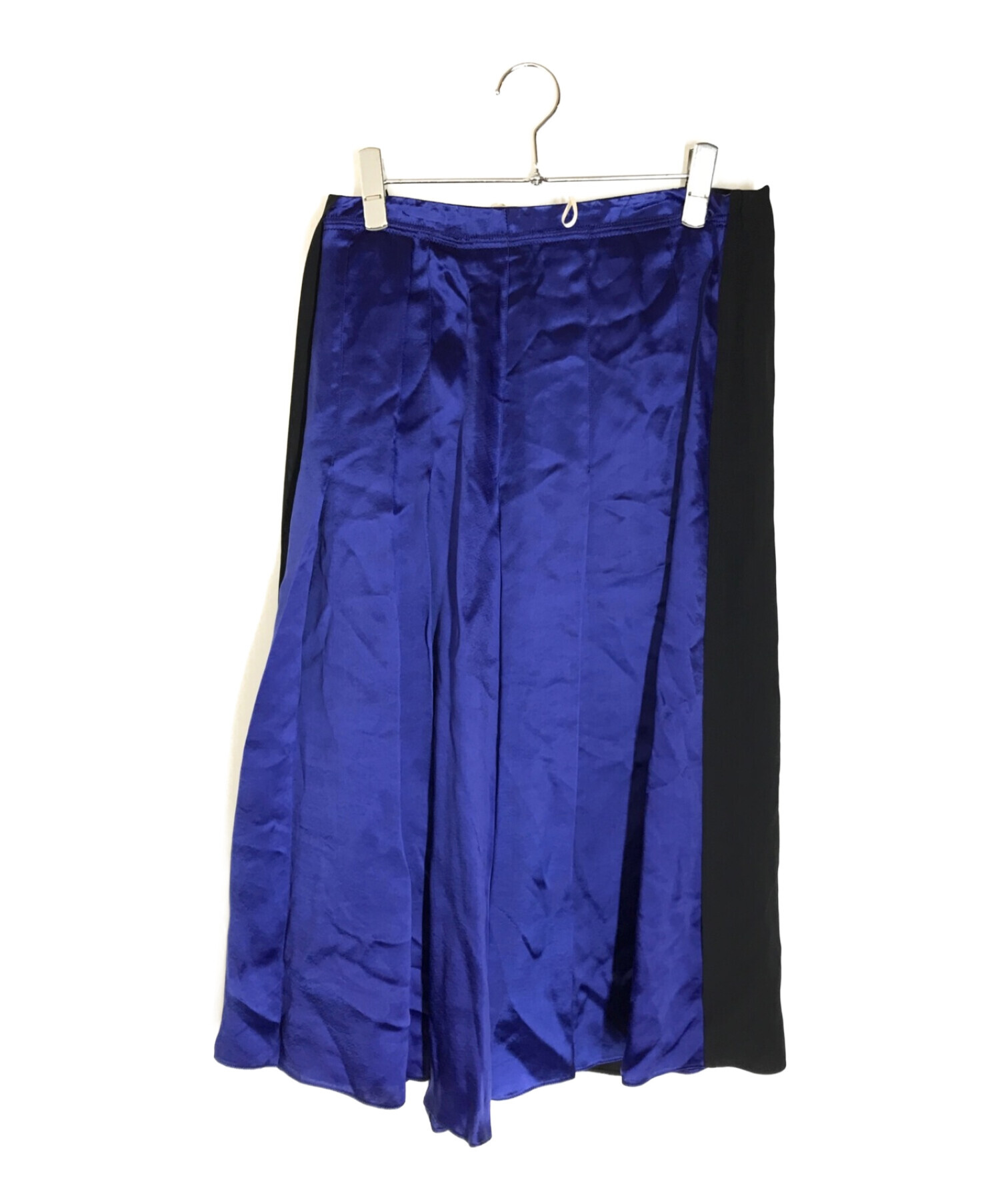 MARNI (マルニ) ツートーンプリーツスカート ブラック×ブルー サイズ:40