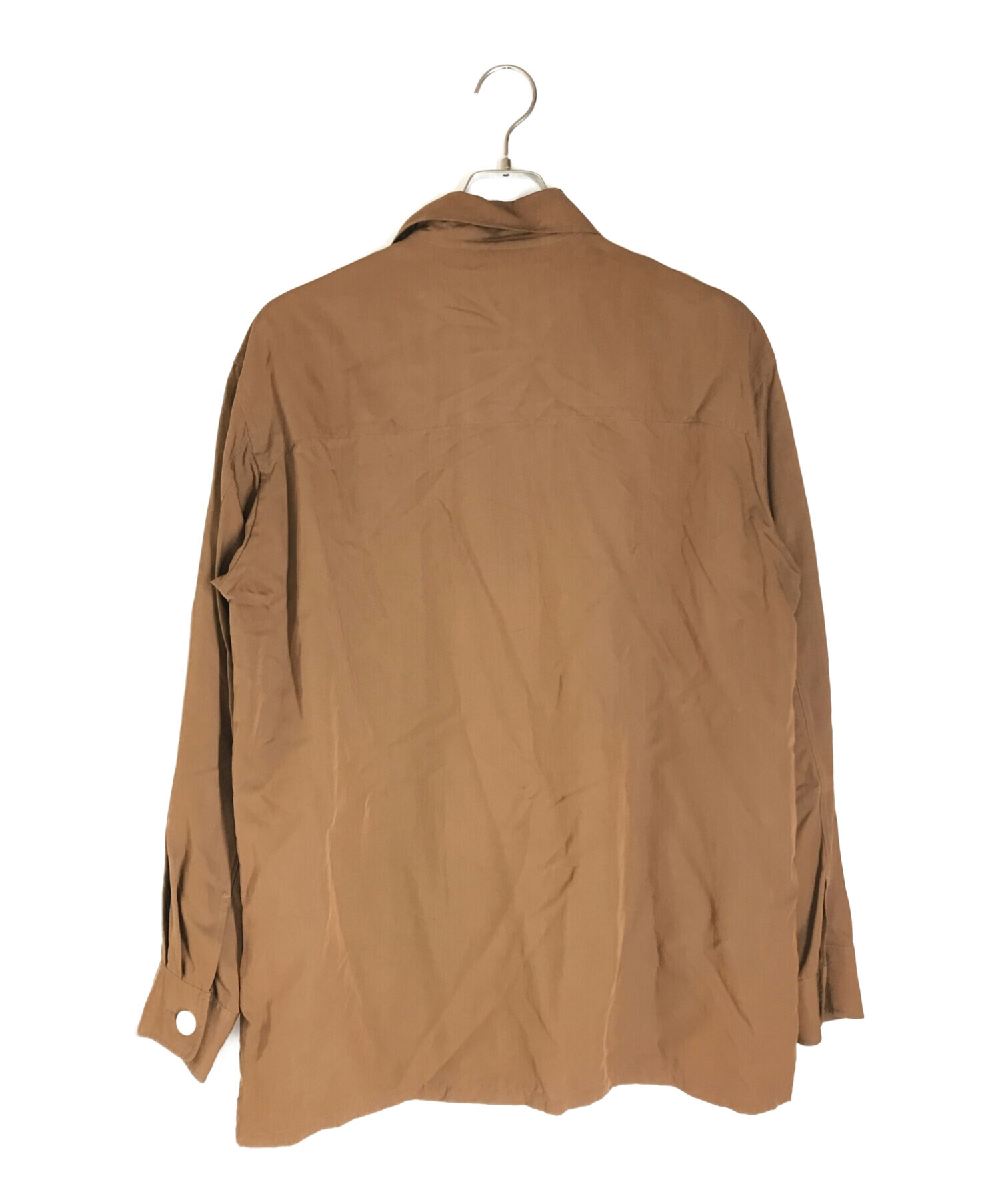 MARGARET HOWELL (マーガレットハウエル) オールドシャツジャケット ブラウン サイズ:M