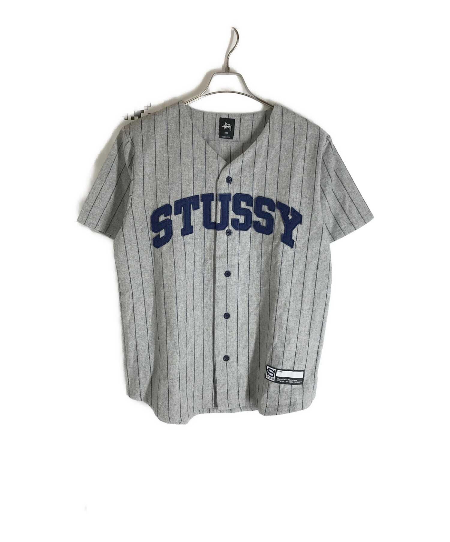 【即完モデル‼︎】STUSSY☆アーチロゴ刺繍 ベースボールシャツ B803古着屋mame_シャツ