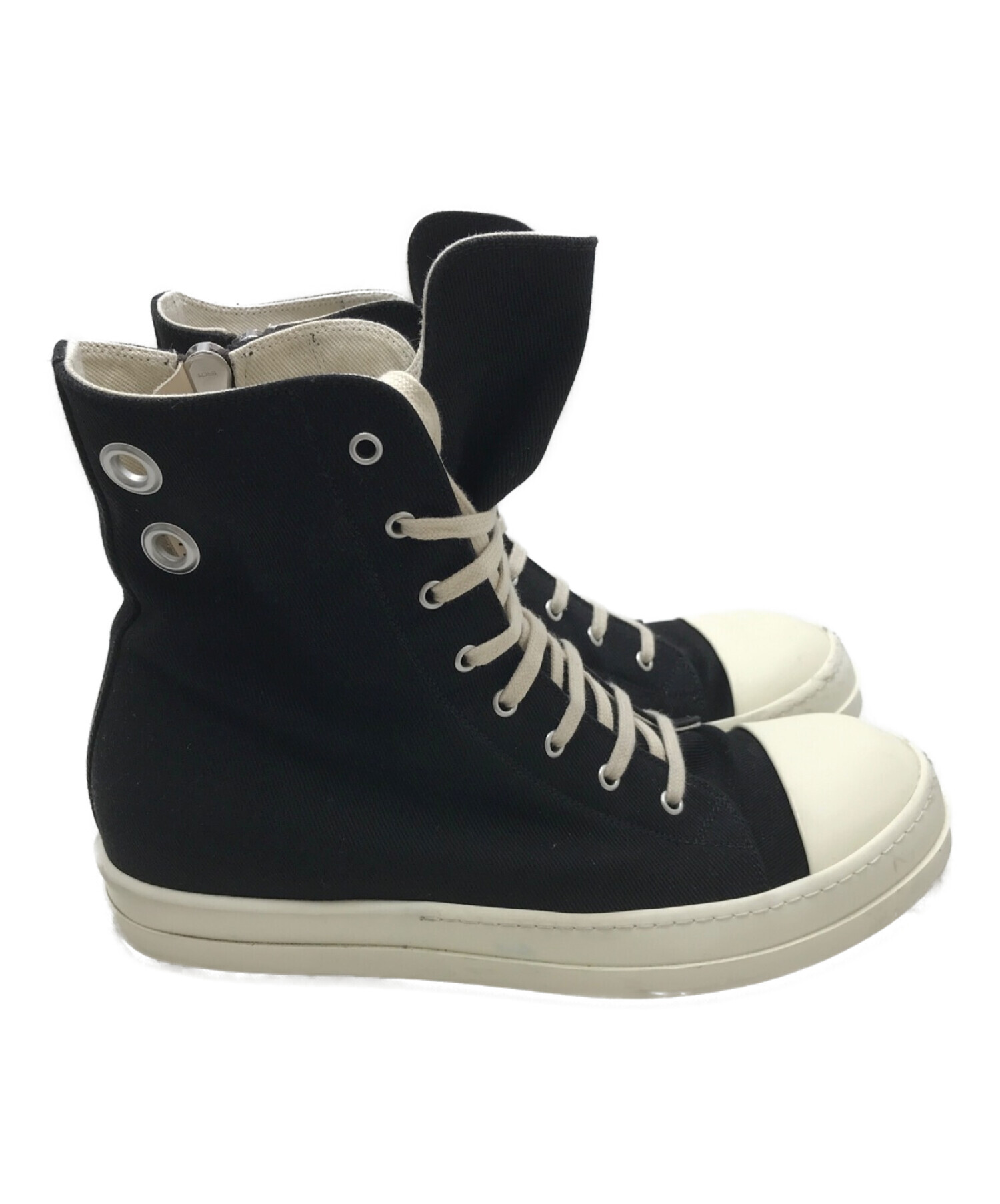 RICK OWENS (リックオウエンス) DRKSHDW EDFU High Top ホワイト×ブラック サイズ:44