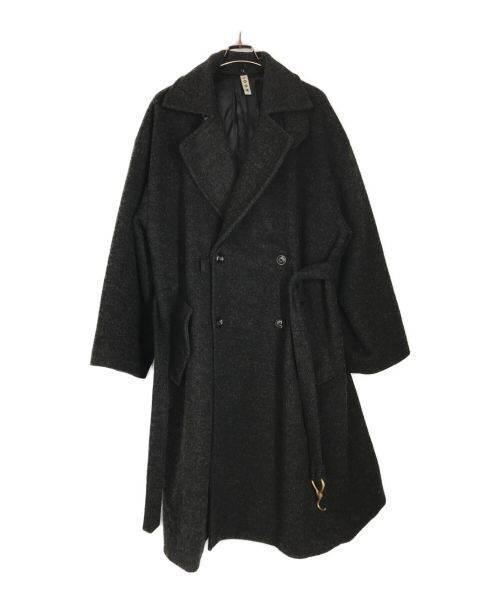 【中古・古着通販】kooi (コーイ) 2WAY DOUBLE COAT ブラック