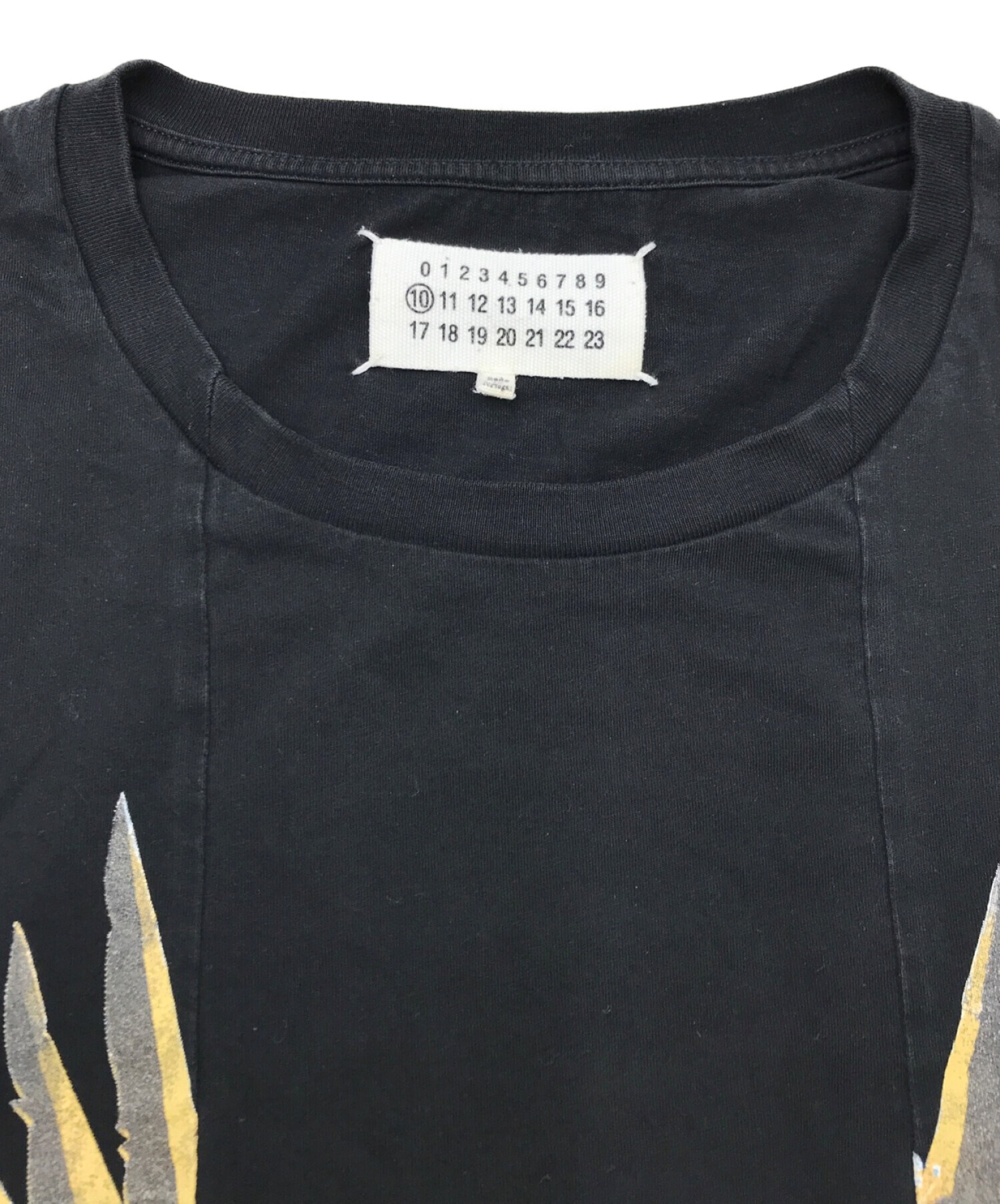 Maison Margiela 10 (メゾンマルジェラ) ドッキングTシャツ ブラック サイズ:44