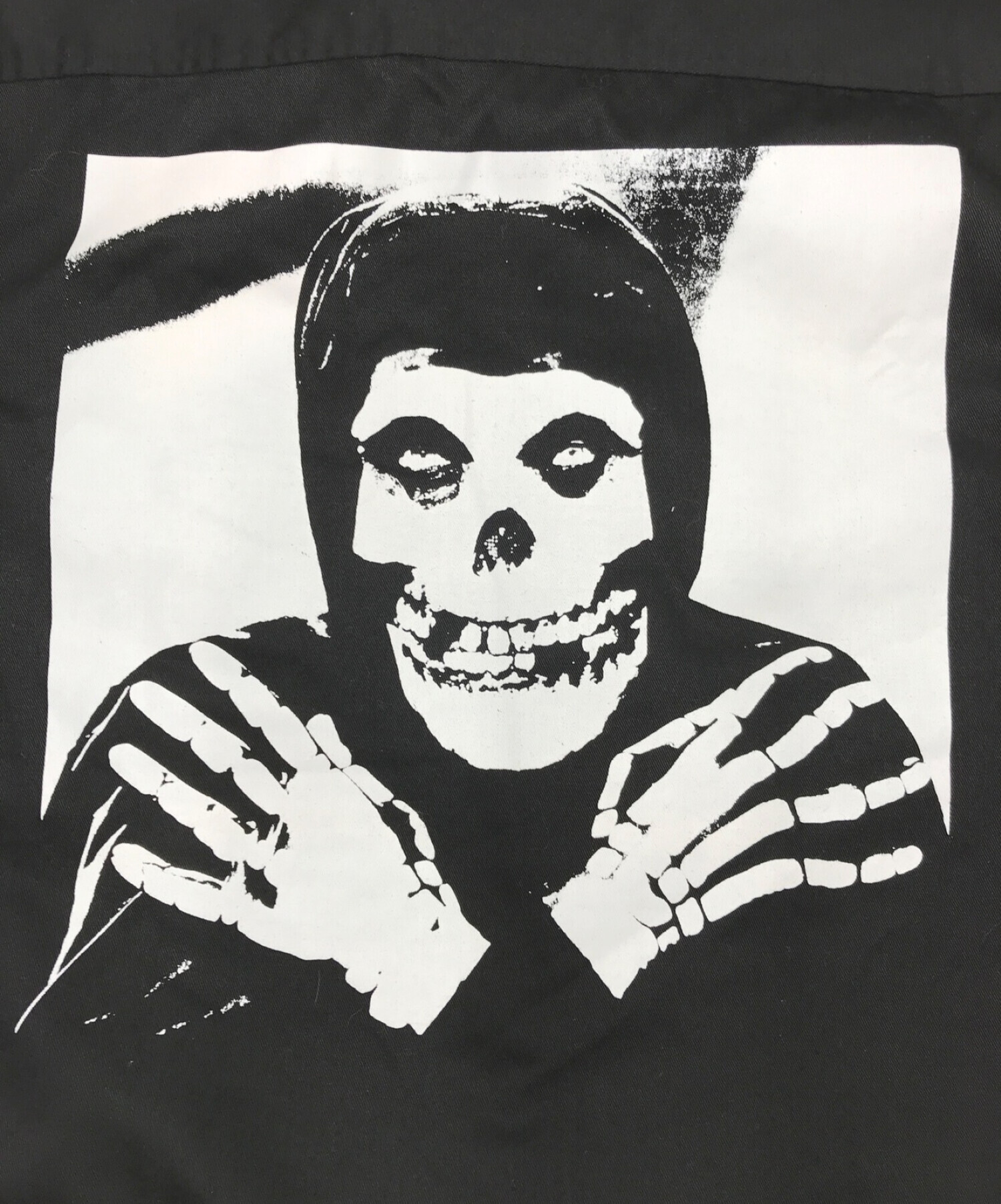 Supreme×MISFITS (シュプリーム×ミスフィッツ) コラボバックプリントワークシャツ ブラック サイズ:M